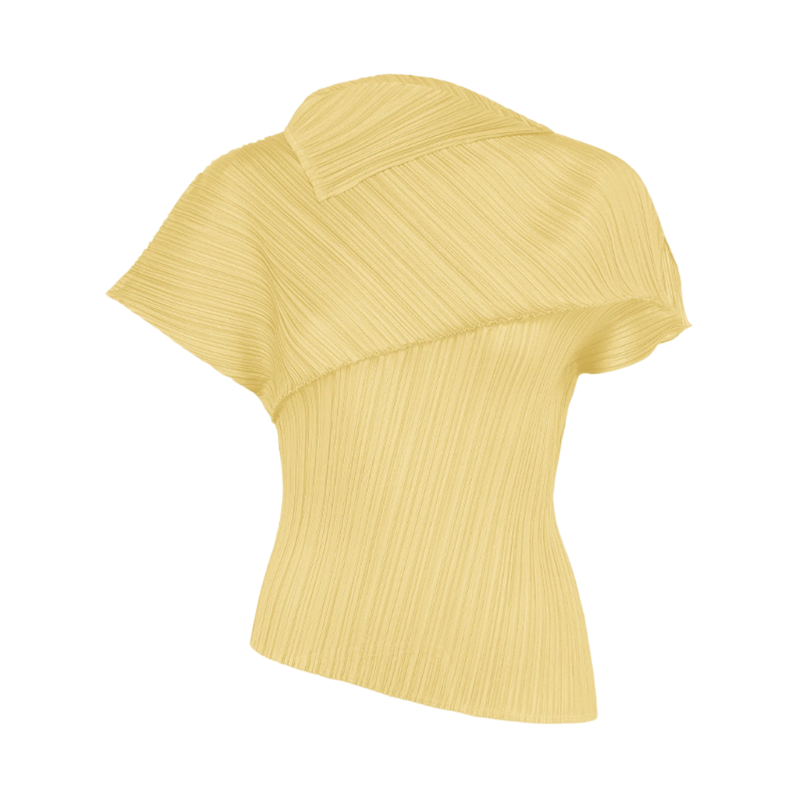 PP63-JK541-50 (W) Pleats Please Issey Miyake Leap Top Pale Yellow