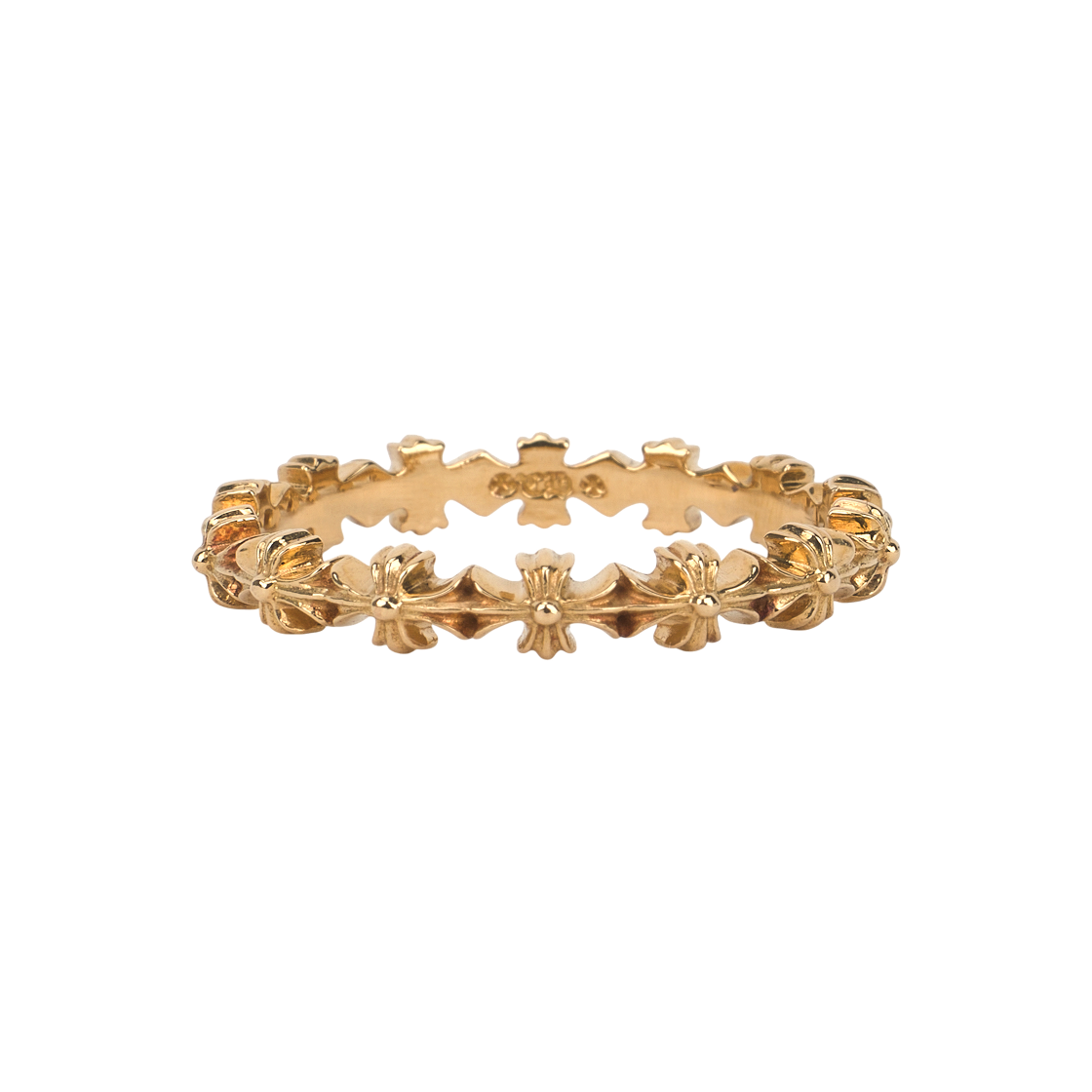 - Chrome Hearts Tiny Plus Band Ring 22K Yellow Gold