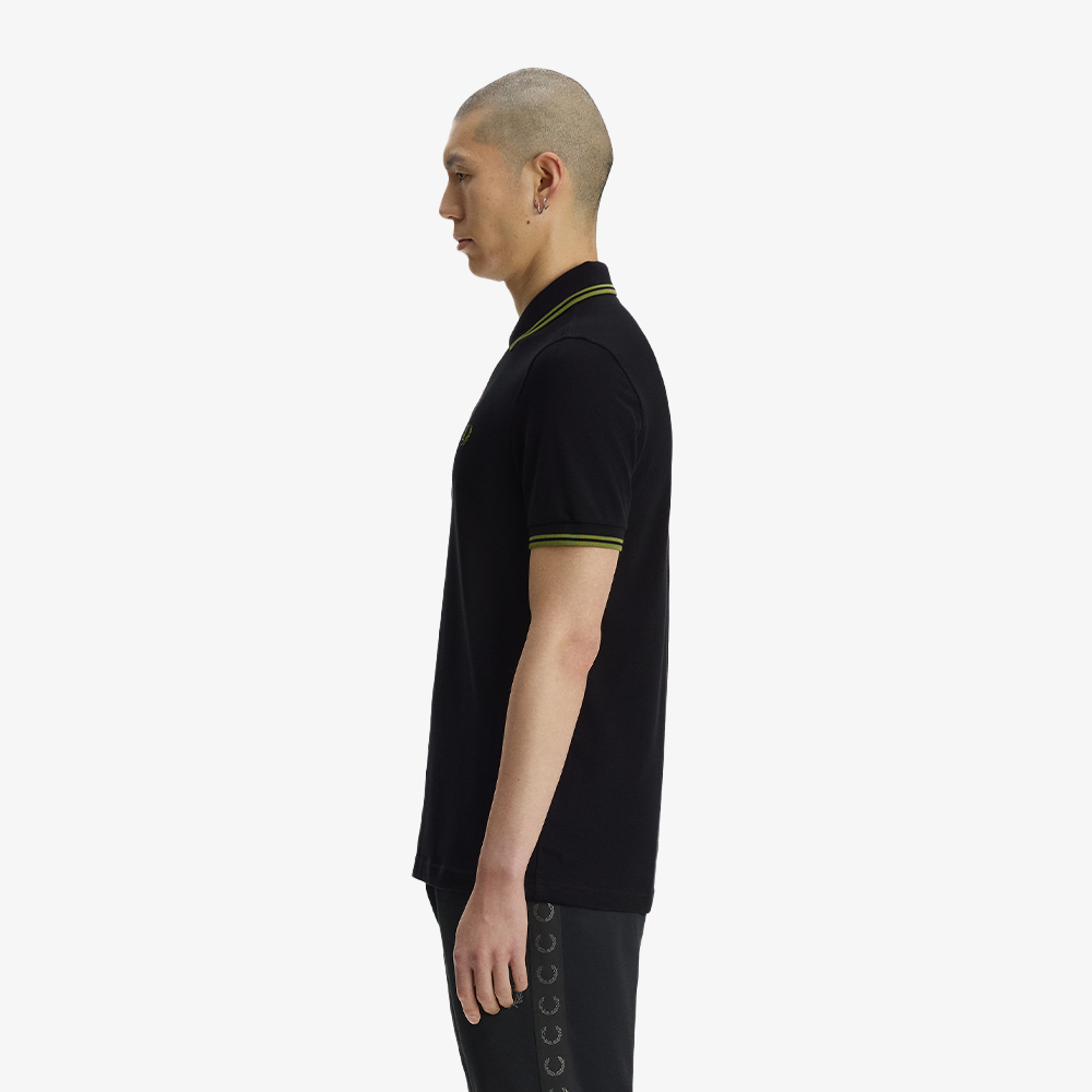 프레드페리 M3600 트윈 팁 프레드페리 셔츠 블랙/애플(Fred Perry M3600 Twin Tipped Fred Perry Shirt Black/Apple/Apple) - 4