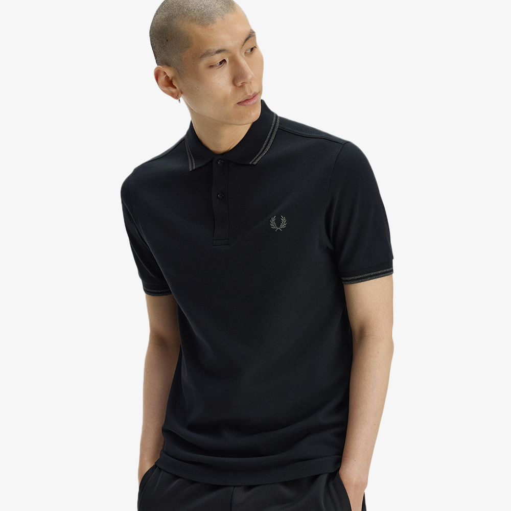 프레드페리 M3600 트윈 팁 프레드페리 셔츠 블랙/리플렉티브블랙(Fred Perry M3600 Twin Tipped Fred Perry Shirt Black/Reflective Black) - 5