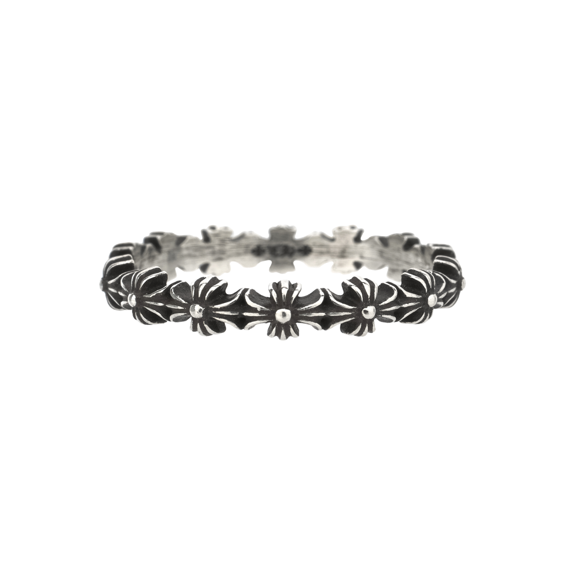 - Chrome Hearts Tiny E CH Plus Band Ring Silver
