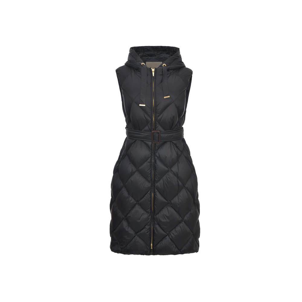 [15% 쿠폰] 막스마라 후드 퀄팅 패딩 코트 블랙([15% 쿠폰] Max Mara Tregil Hooded Quilted Padded Coat Black) - 2