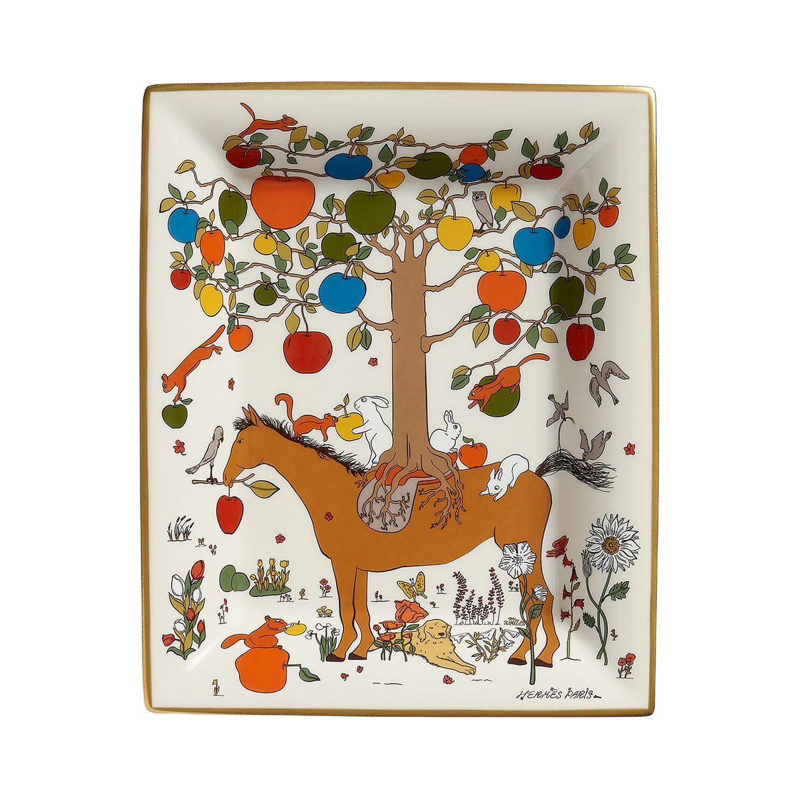 H314910M01 Hermes Le Pommier Sellier Change Tray Parchemin