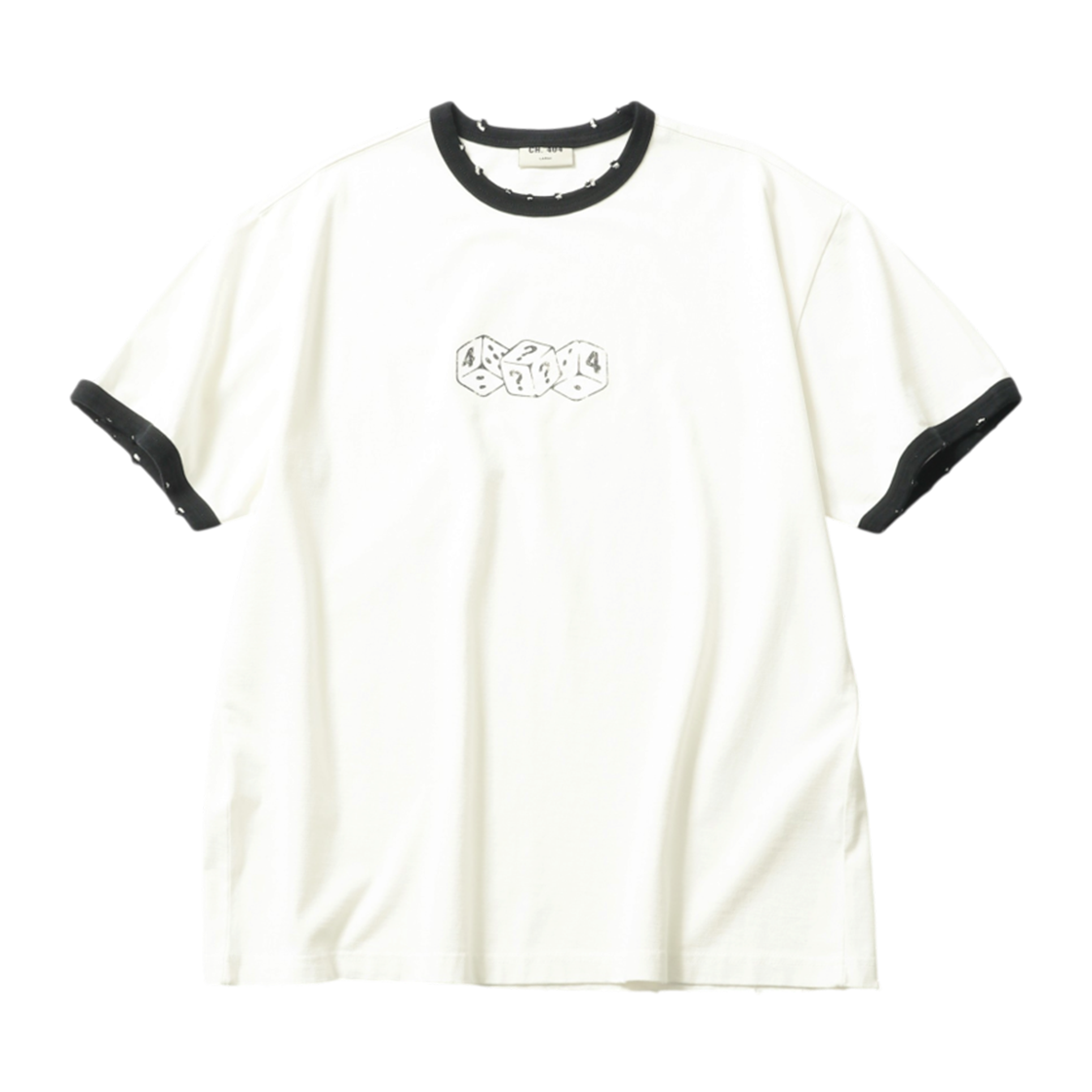 CH26SS29 CH. 404 Dice Ringer Tee Ecru