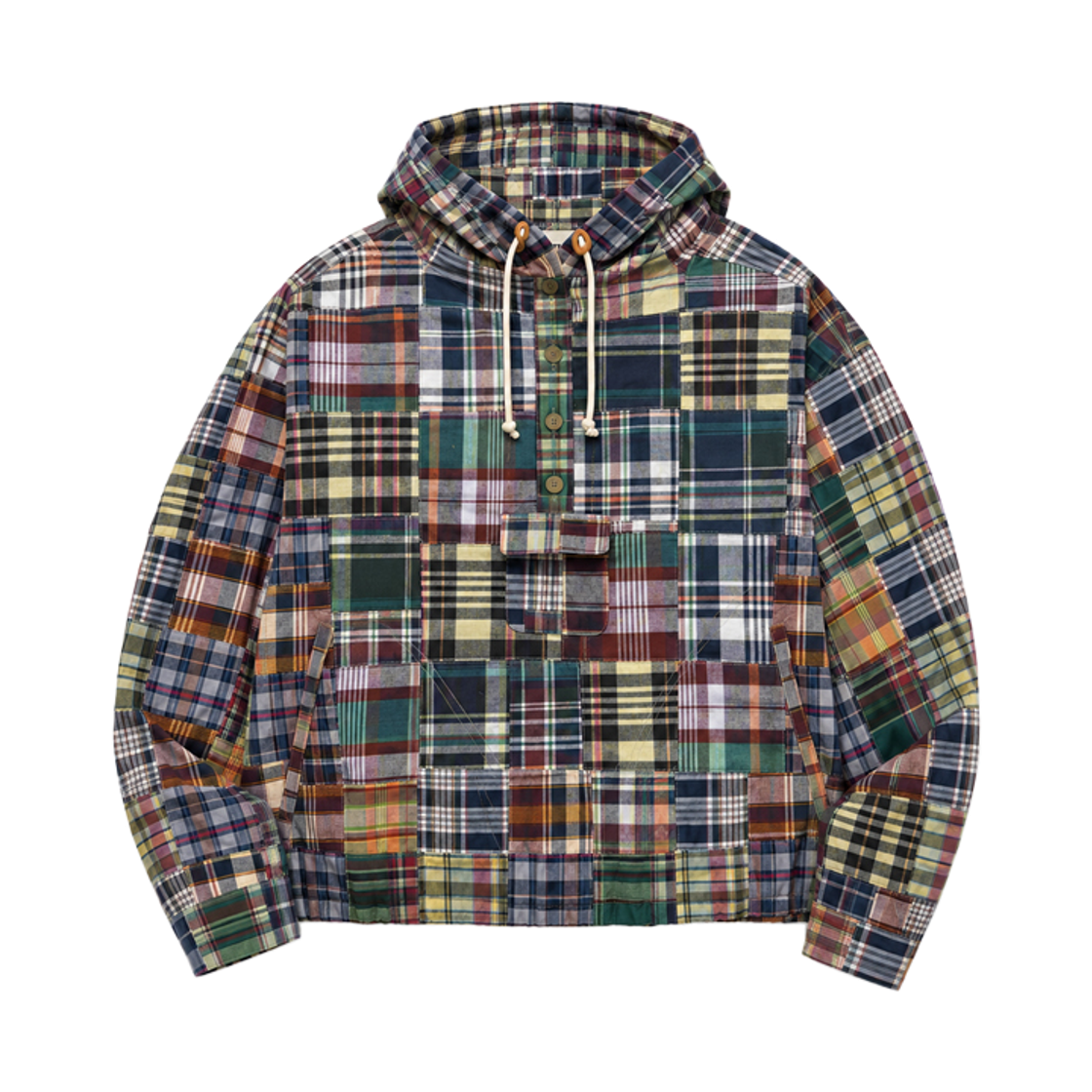 F263SH12 FRITUR Rag Patch Hoody Shirt Green