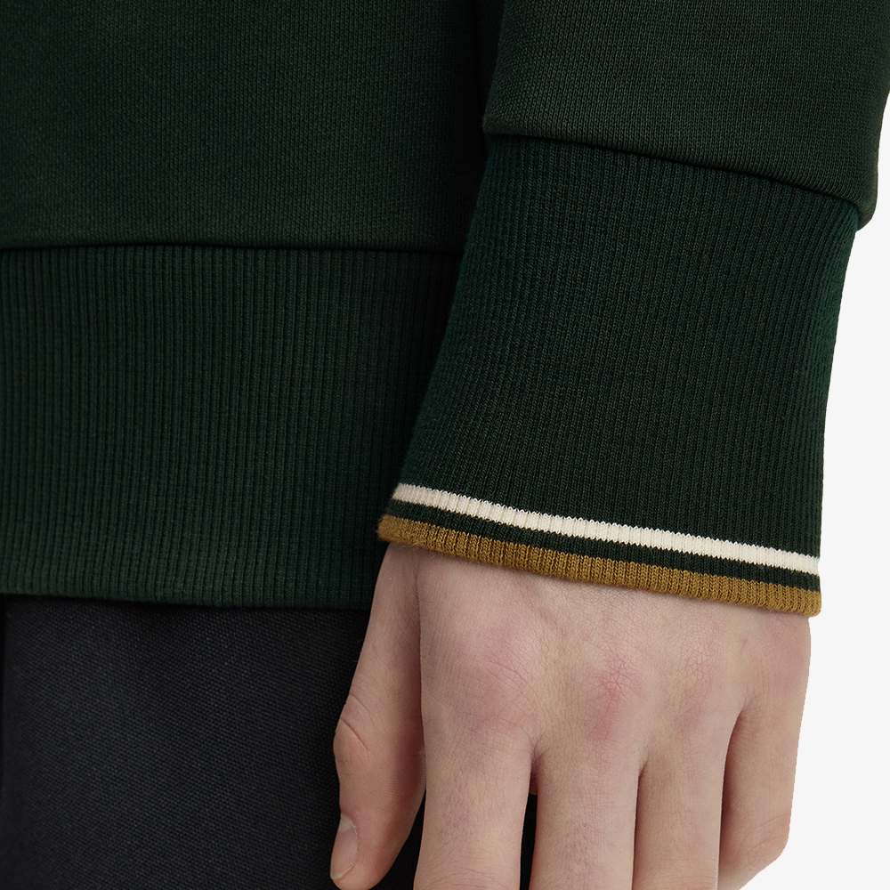 프레드페리 크루넥 스웻셔츠 그래스루츠/에크루/브론즈(Fred Perry Crew Neck Sweatshirt Grassroots/Ecru/Bronze) - 6