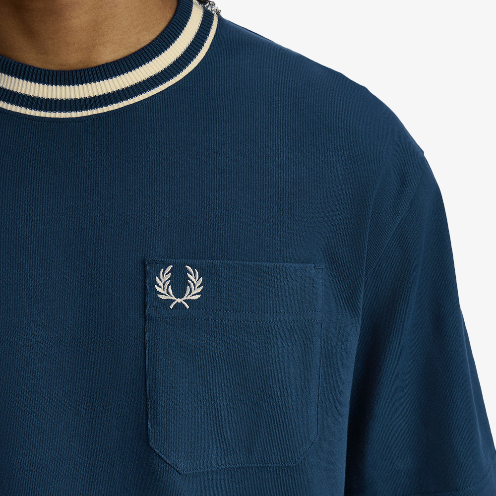 프레드페리 릴렉스드 볼드 팁드 티셔츠 모드블루(Fred Perry Relaxed Bold Tipped T-Shirt Mod Blue) - 6