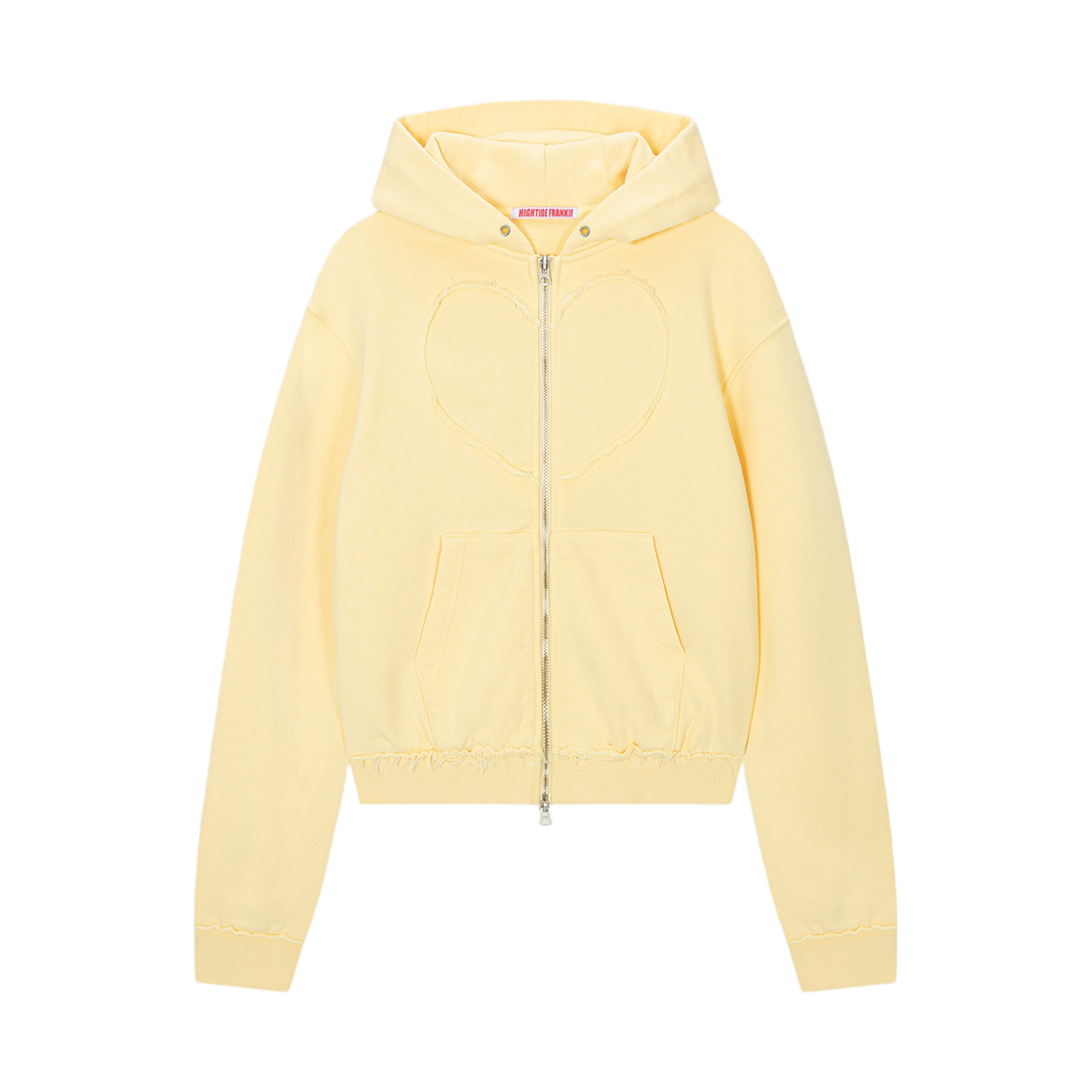 HF26CHZ004YL Hightide Frankie Cosmic Uniform Heart Zip-Up Hoodie Yellow