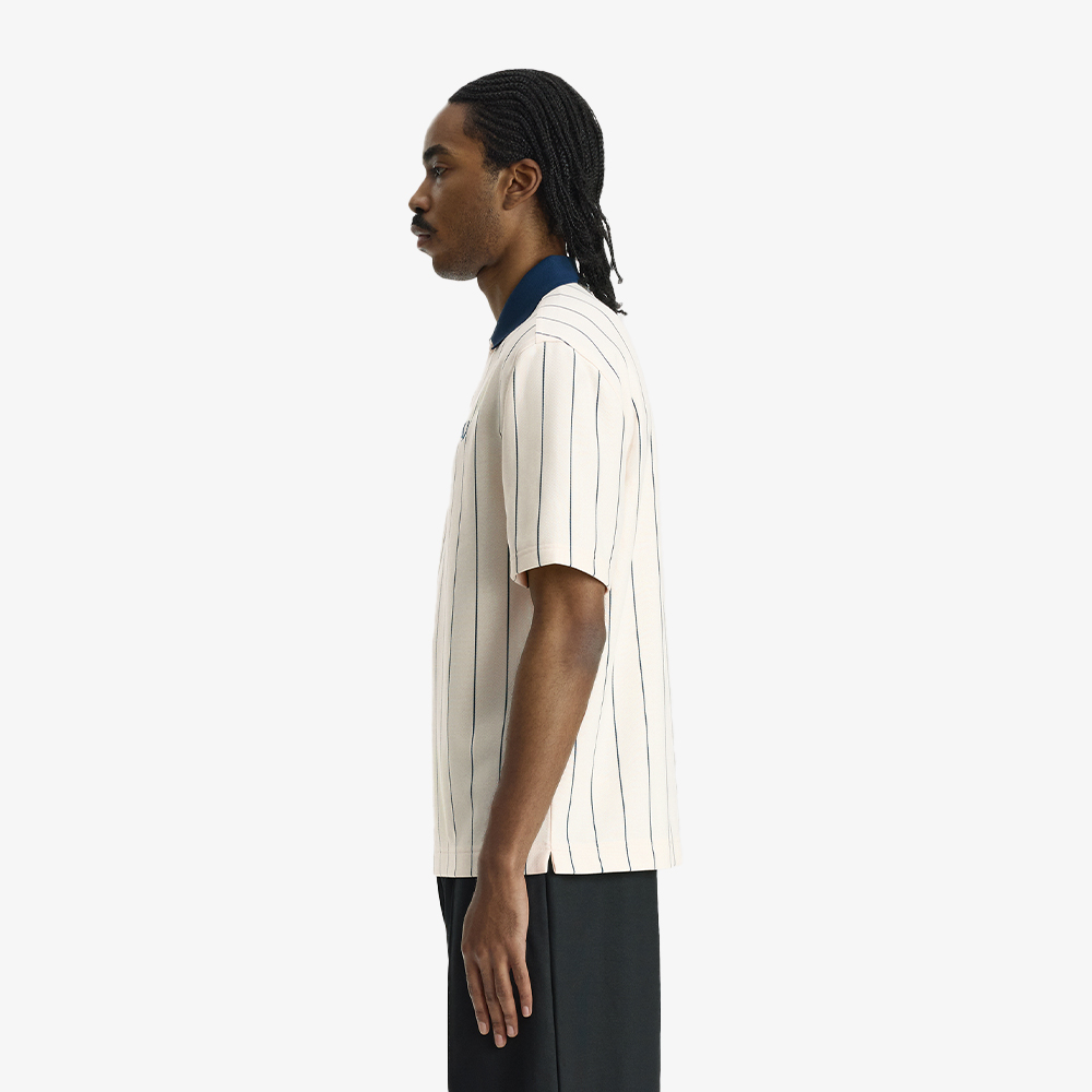 프레드페리 릴렉스드 스트라이프드 폴로 셔츠 에크루(Fred Perry Relaxed Striped Polo Shirt Ecru) - 4