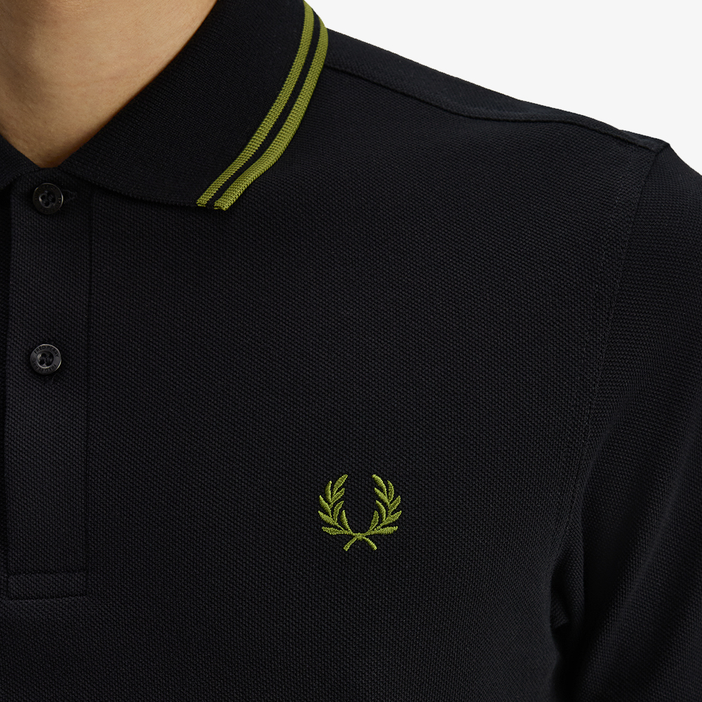 프레드페리 M3600 트윈 팁 프레드페리 셔츠 블랙/애플(Fred Perry M3600 Twin Tipped Fred Perry Shirt Black/Apple/Apple) - 5