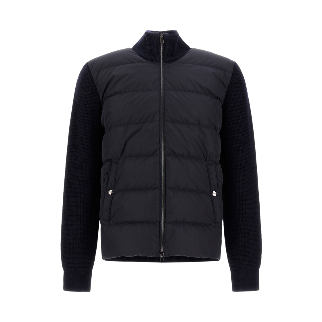MP000138U-70259-9290 Herno Waffle Stitch Wool & Nylon Jacket Dark Blue