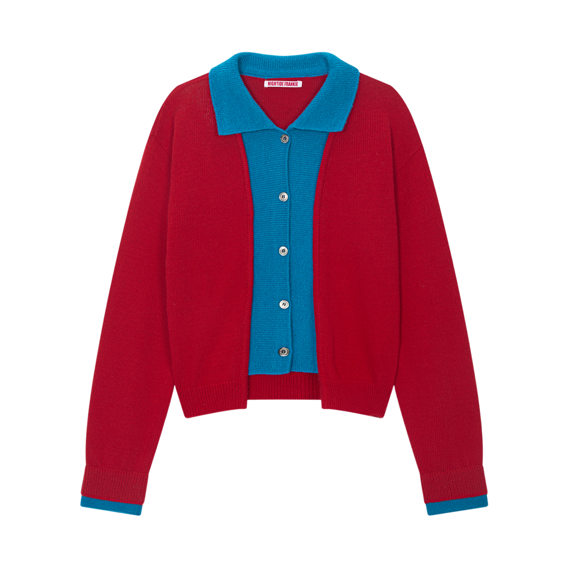 HF26CKN005RD Hightide Frankie Cosmic Girl Layered Cardigan Red