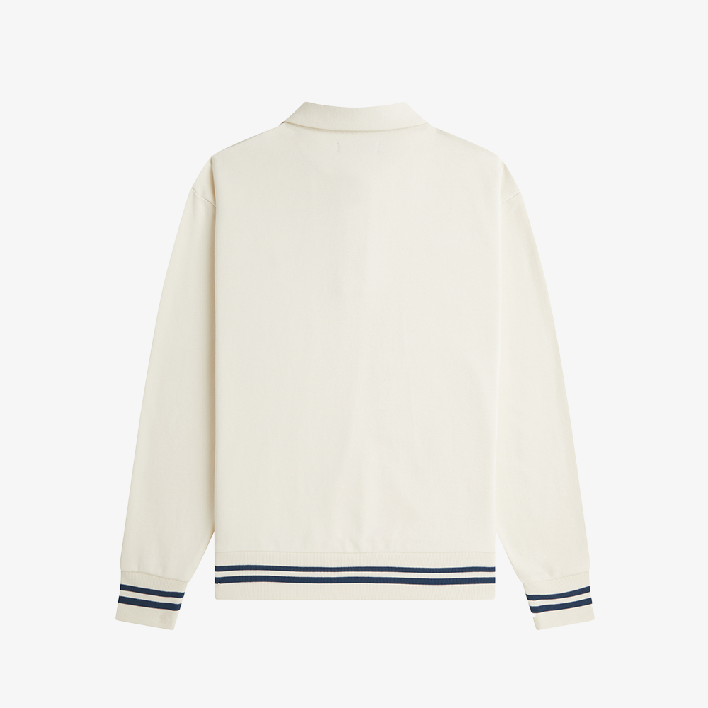 프레드페리 릴렉스드 볼드 팁드 칼라드 스웻셔츠 에크루(Fred Perry Relaxed Bold Tipped Collared Sweatshirt Ecru) - 2