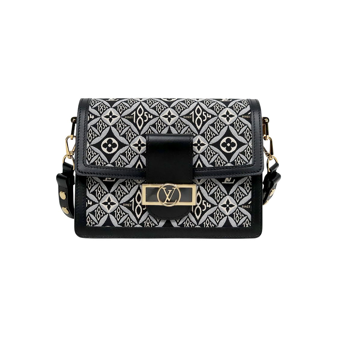 ITBK7GT6LKWU Louis Vuitton Black 1854 Dauphine MM
