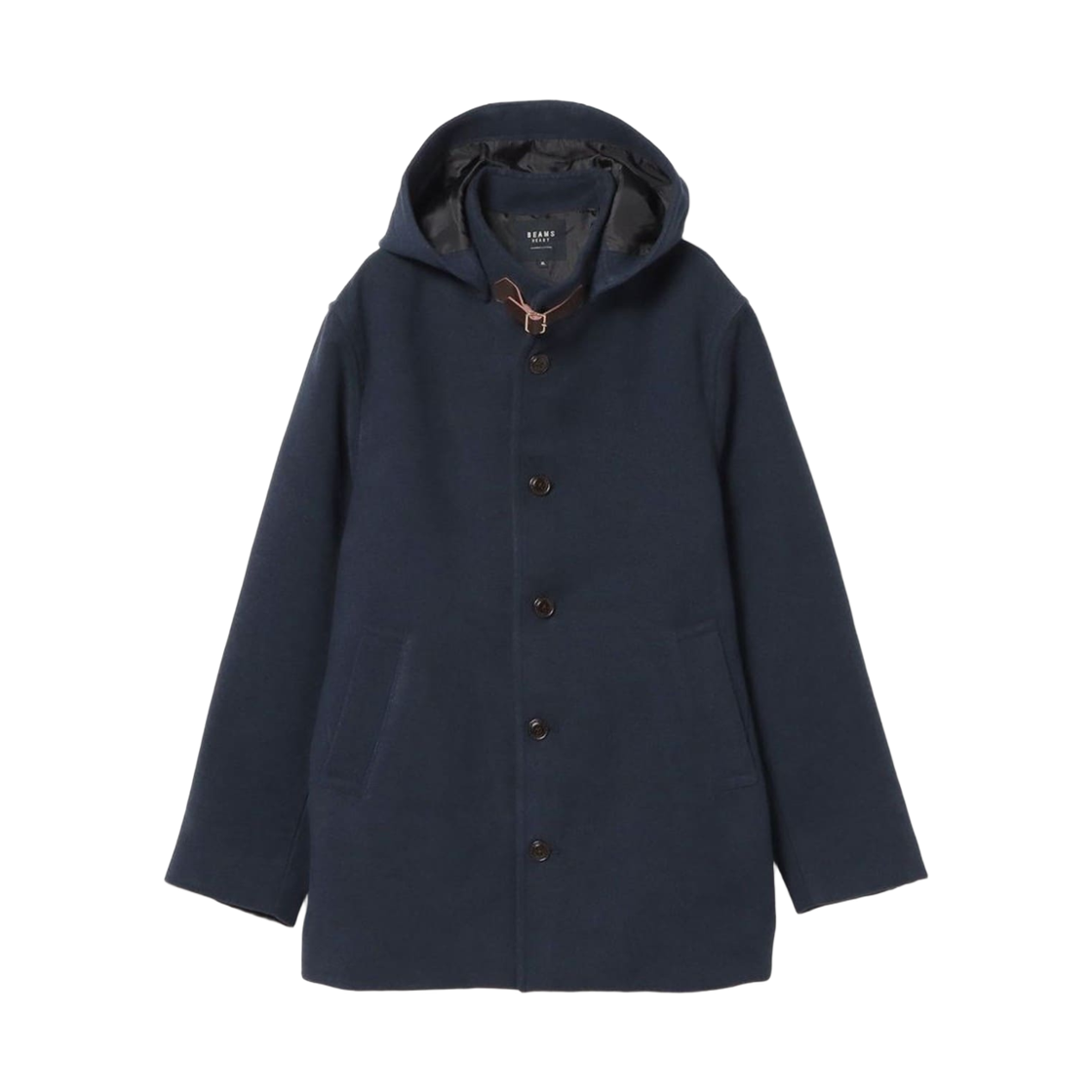 빔즈 하트 후드 스탠드 칼라 코트 네이비(Beams Heart Hoodie Stand Collar Coat Navy)