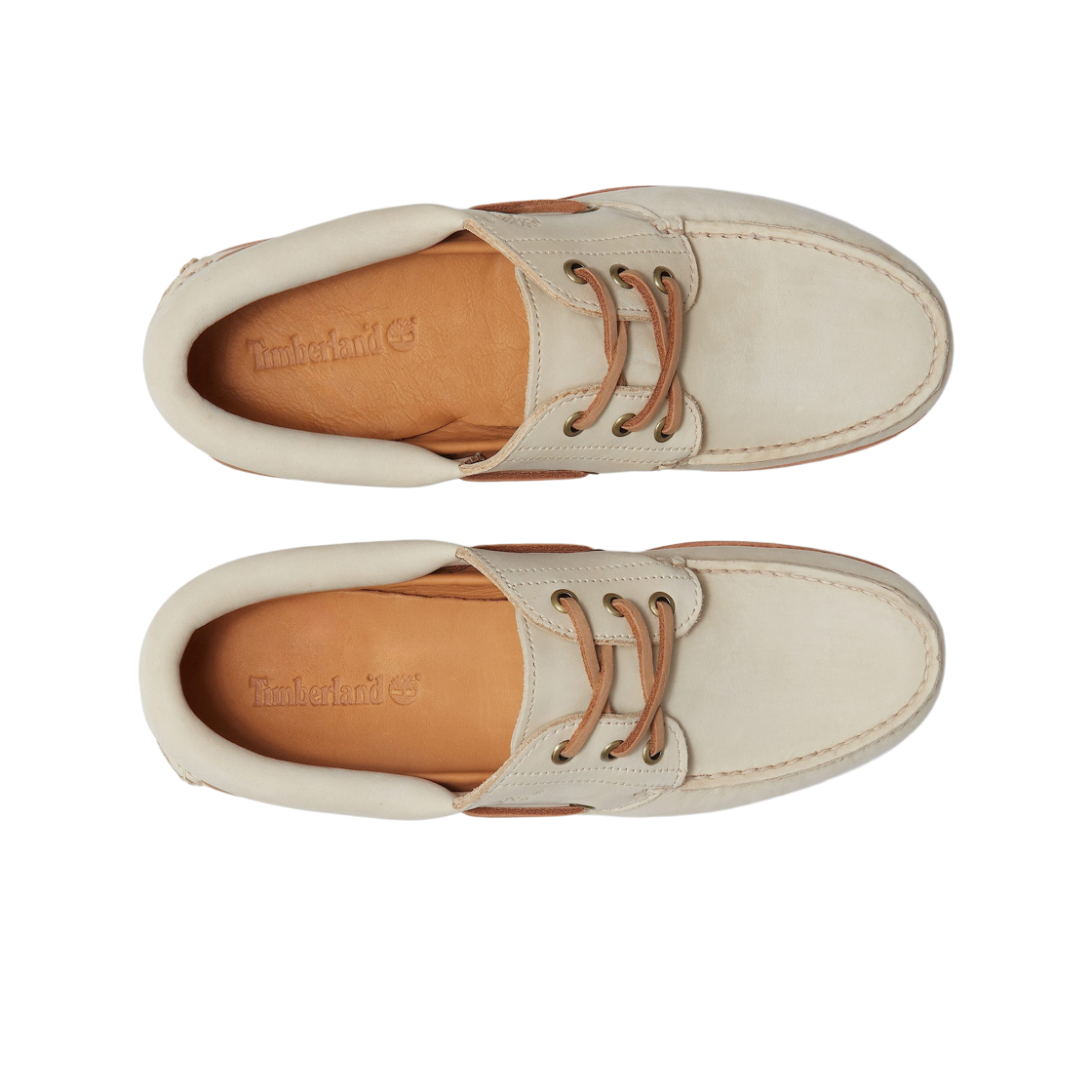 팀버랜드 어센틱 3 아이 러그 핸드스웬 보트 슈즈 라이트 베이지 누벅(Timberland Authentic 3-Eye Lug Handsewn Boat Shoes Light Beige Nubuck) - 2