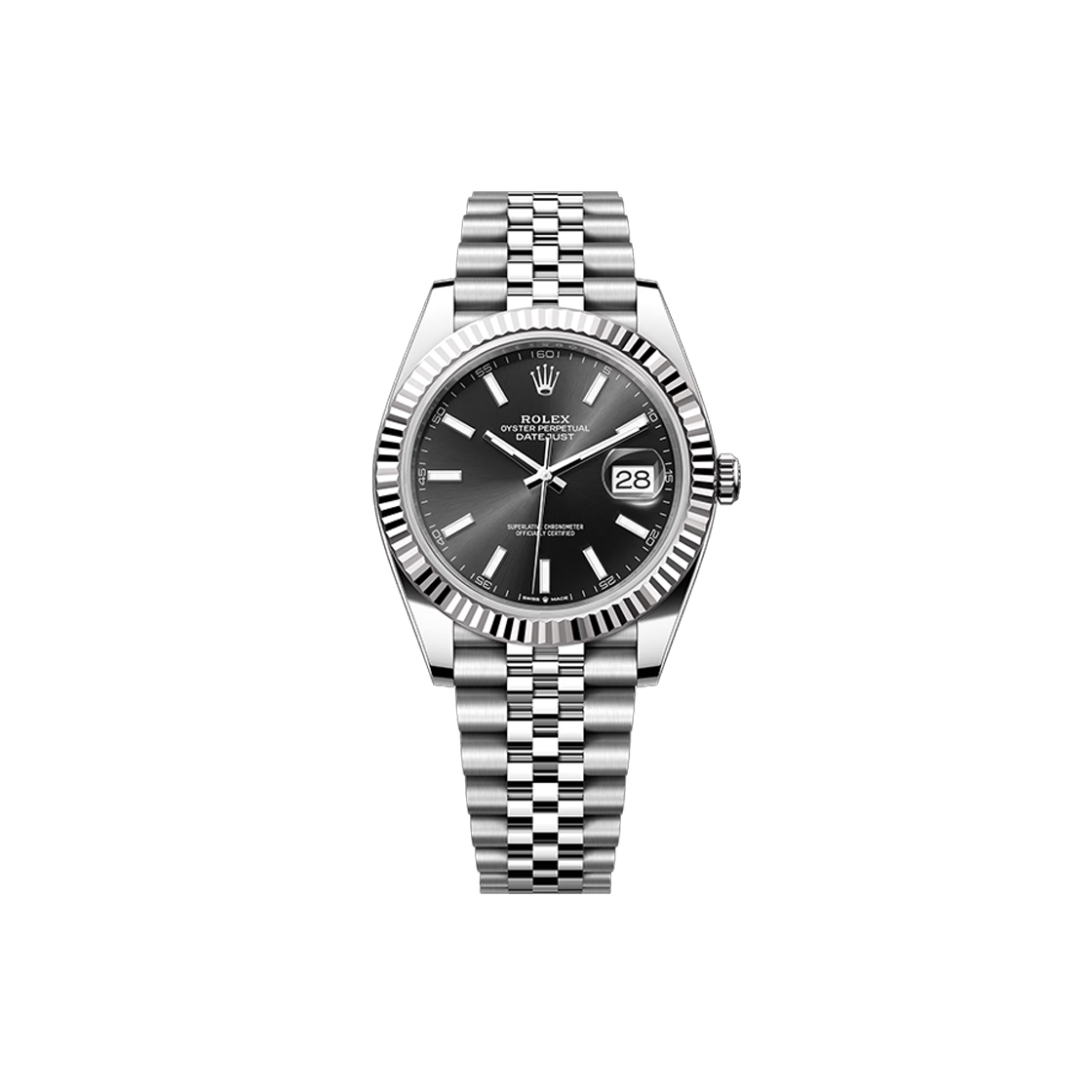 ITFNRDH6HSVB Rolex Datejust Black Bar Jubilee