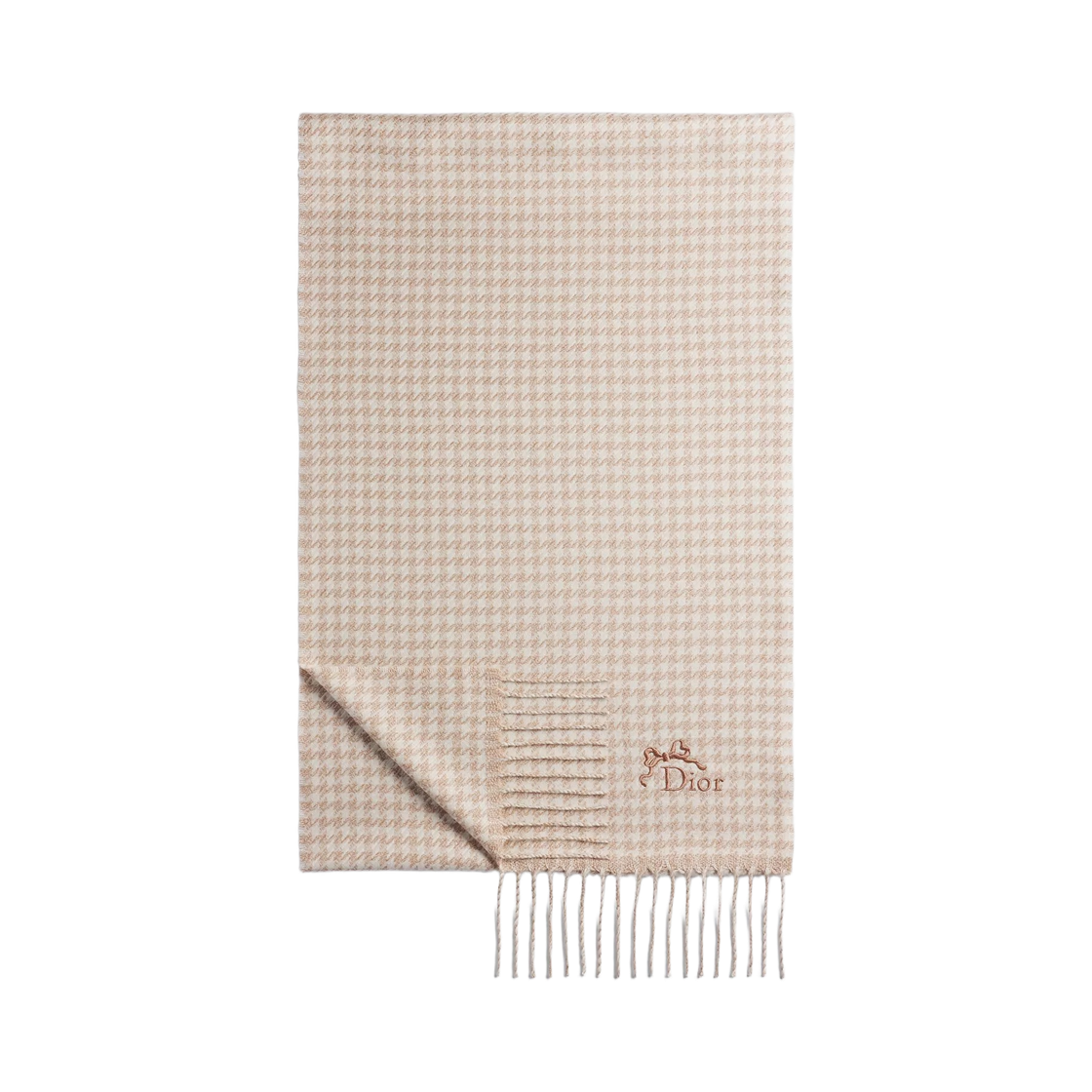 65TF004J7199-C408 (W) Dior 30 Montaigne Scarf Silk Cashmere Jacquard Pink White