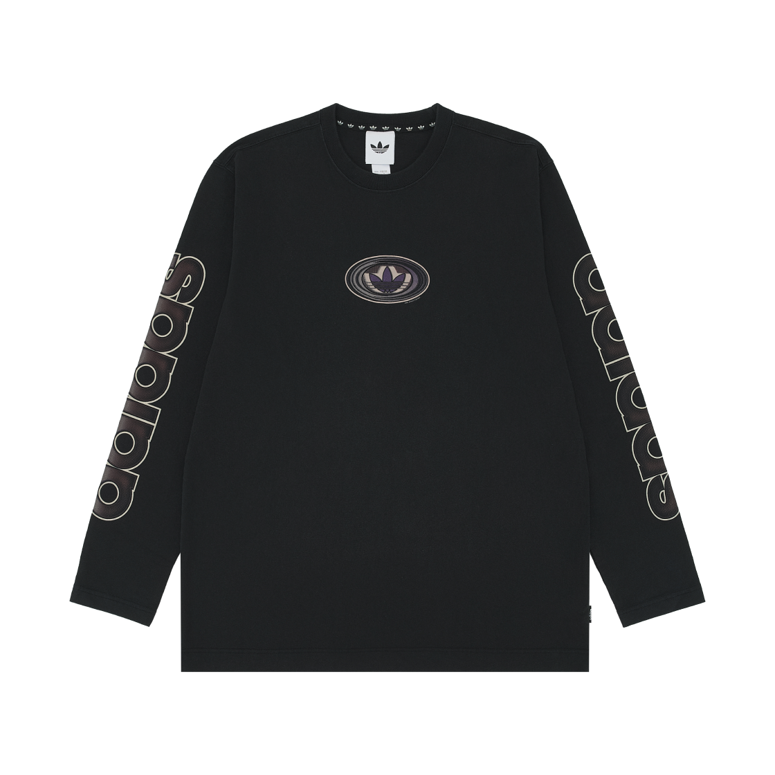 KS6860 Adidas Originals Graphic Long Sleeve T-Shirt Black - KR Sizing
