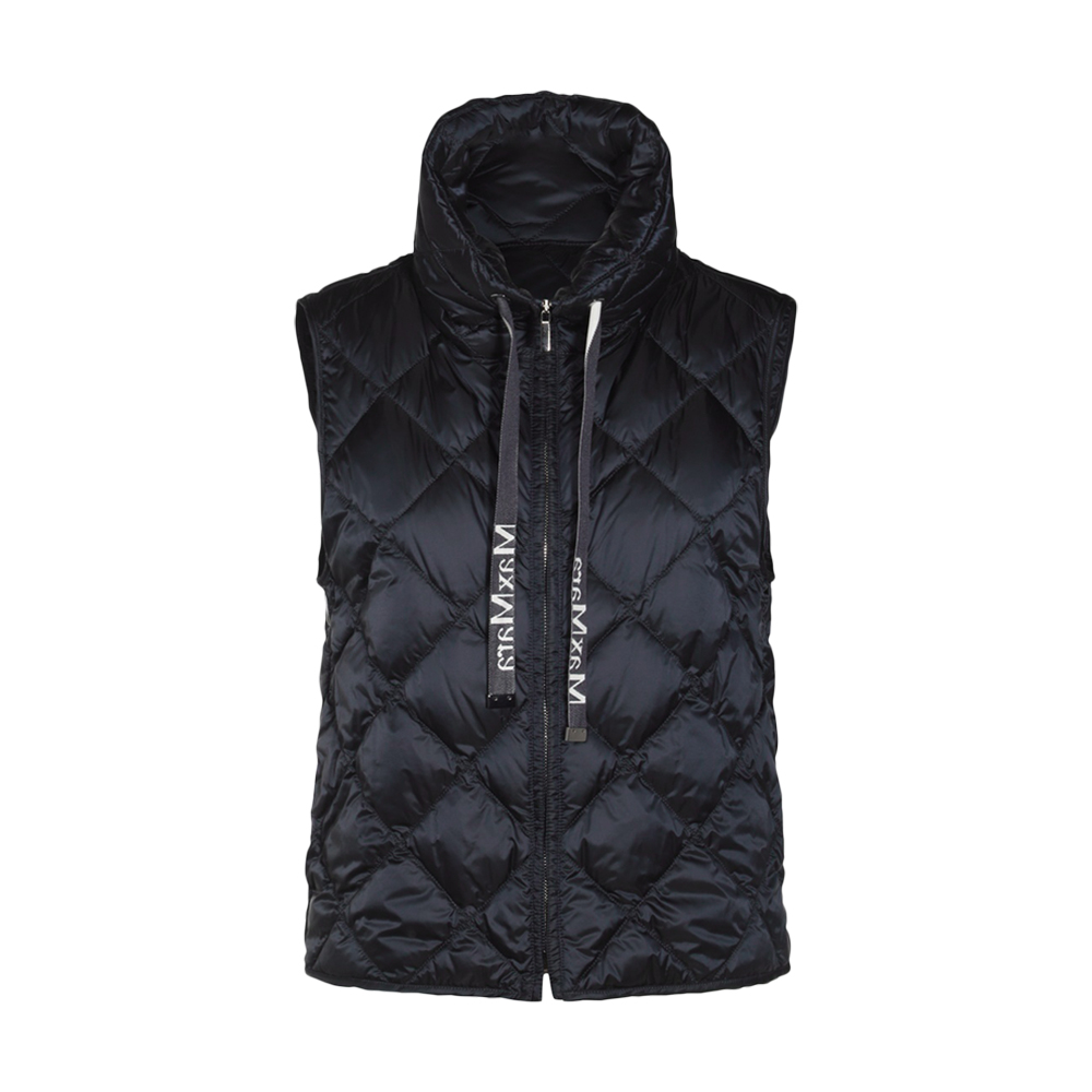[15% 쿠폰] 막스마라 트레직 다이아몬드 퀄팅 패딩 조끼 다크블루([15% 쿠폰] Max Mara Tregic Diamond Quilted Padded Vest Dark Blue) - 2