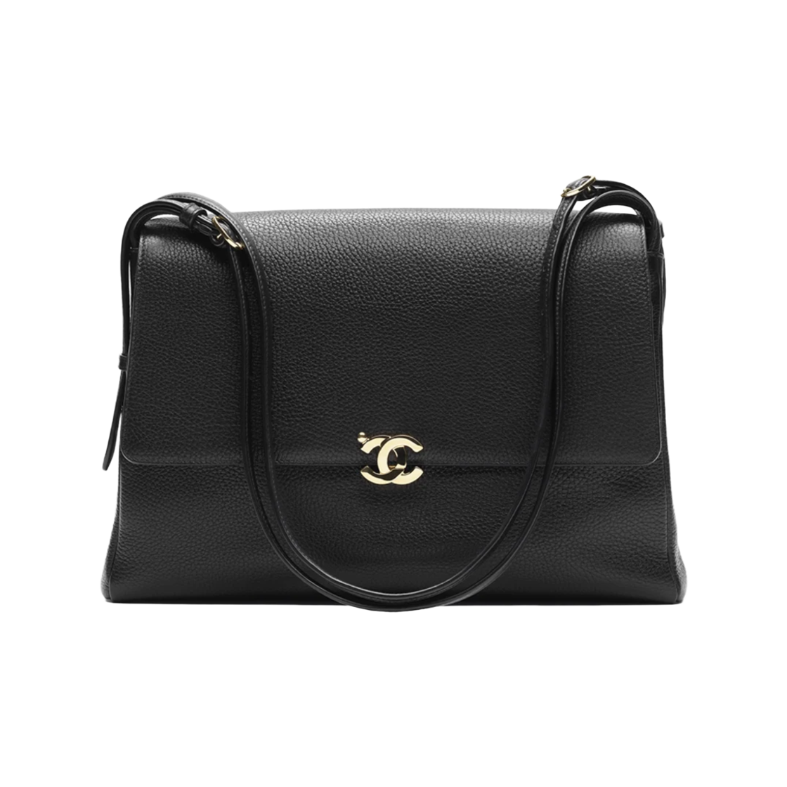 AS6482-B26056-94305 Chanel Maxi Flap Bag Suede Calfskin & Gold Metal Black