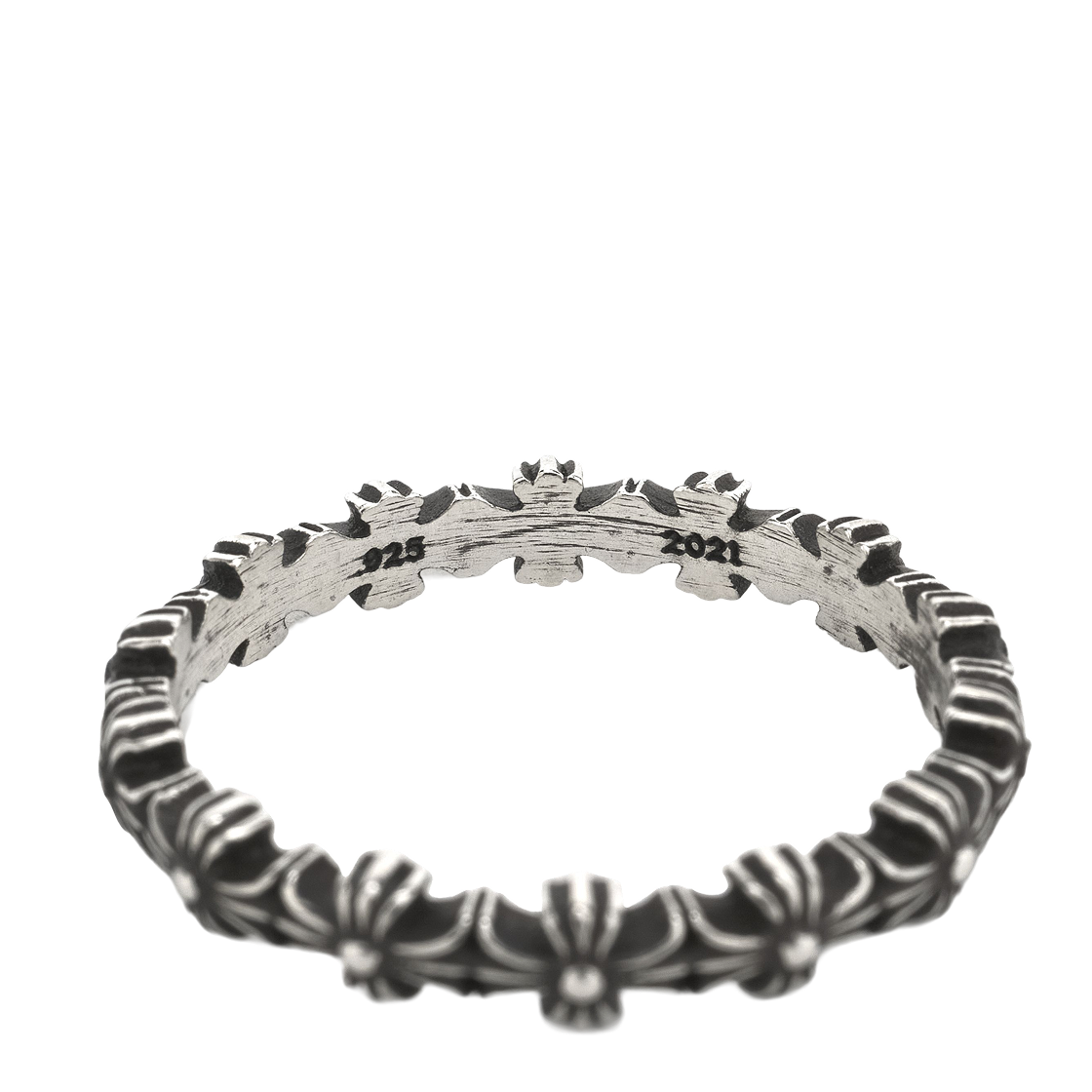 크롬하츠 타이니 E CH 플러스 밴드 링 실버(Chrome Hearts Tiny E CH Plus Band Ring Silver) - 4