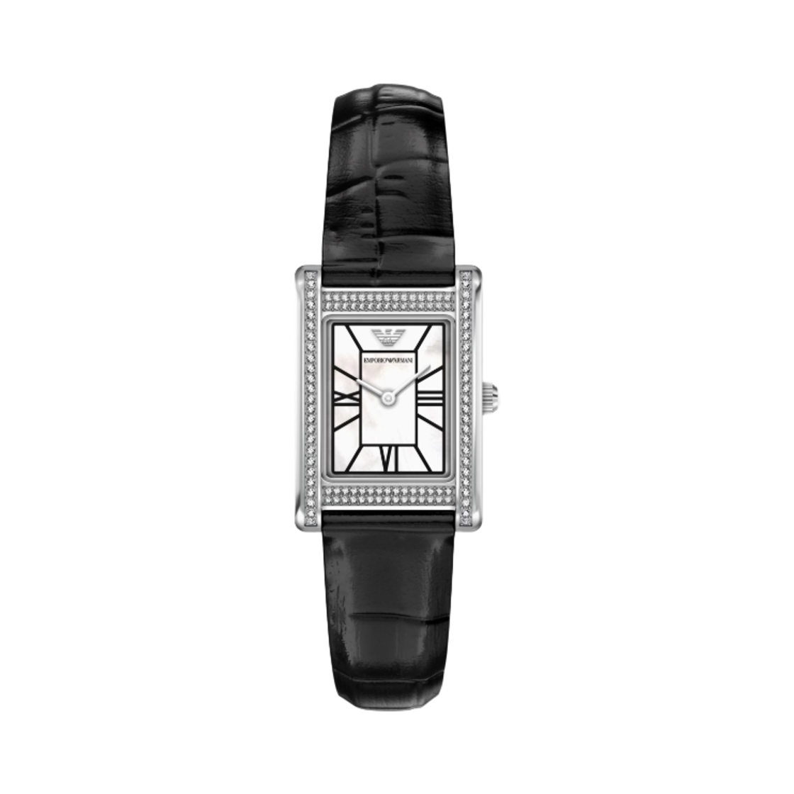 AR11803 (W) Emporio Armani Quartz Two-Hand 23mm Leather Black