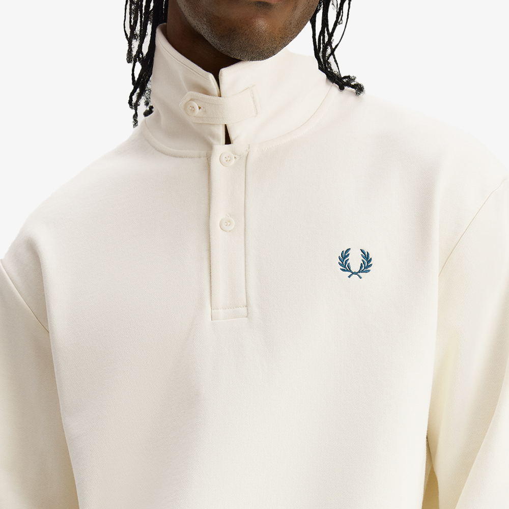 프레드페리 릴렉스드 볼드 팁드 칼라드 스웻셔츠 에크루(Fred Perry Relaxed Bold Tipped Collared Sweatshirt Ecru) - 5