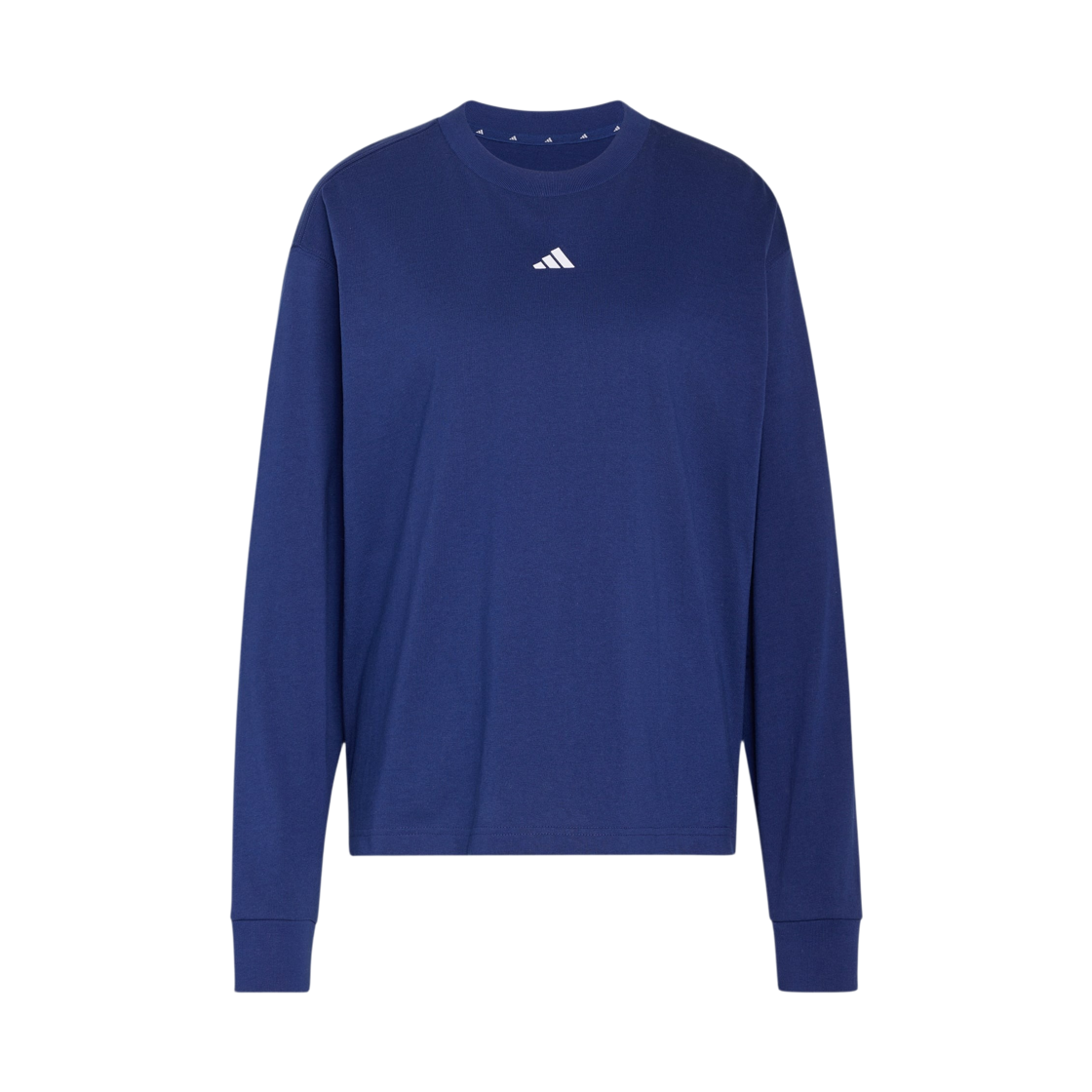 KX3178 (W) Adidas Sportswear 3-Stripes Studio Boyfriend Long Sleeve Top Dark Blue - KR Sizing