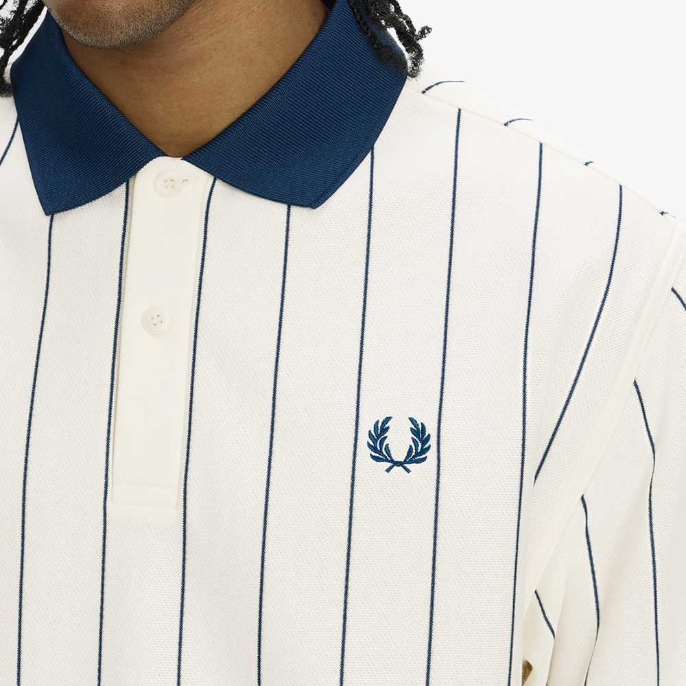 프레드페리 릴렉스드 스트라이프드 폴로 셔츠 에크루(Fred Perry Relaxed Striped Polo Shirt Ecru) - 6