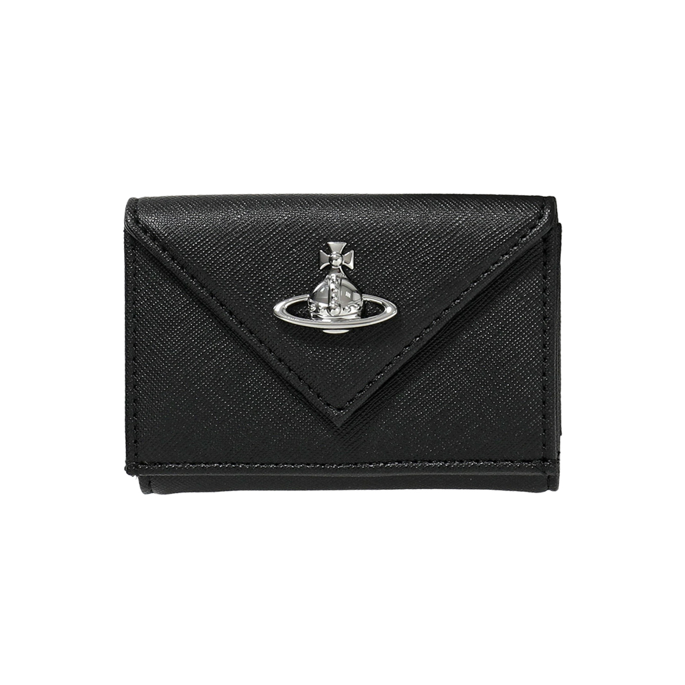 [15% 쿠폰] 비비안웨스트우드 오브 로고 엔벨로프 사피아노 반지갑 블랙([15% 쿠폰] Vivienne Westwood Orb Logo Envelope Saffiano Billfold Black) - 2