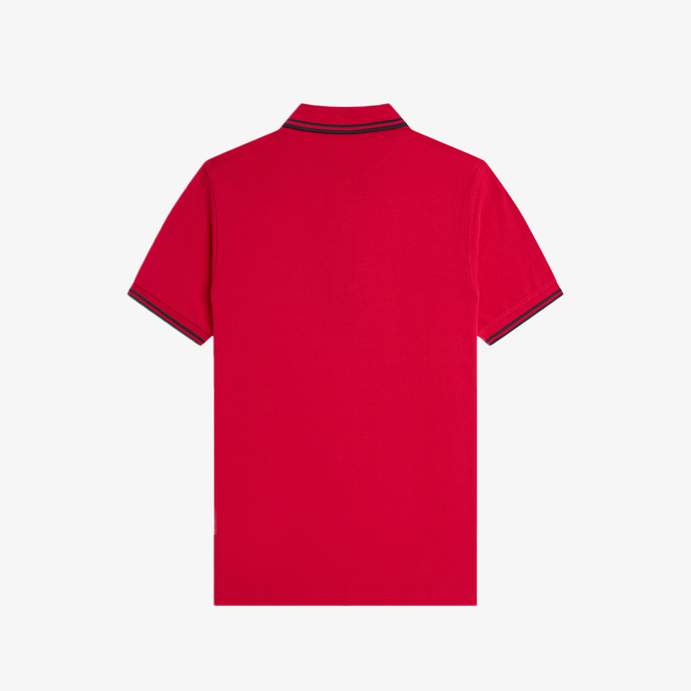 프레드페리 M3600 트윈 팁 프레드페리 셔츠 잉글리쉬로즈레드/블랙(Fred Perry M3600 Twin Tipped Fred Perry Shirt English Rose Red/Black) - 2