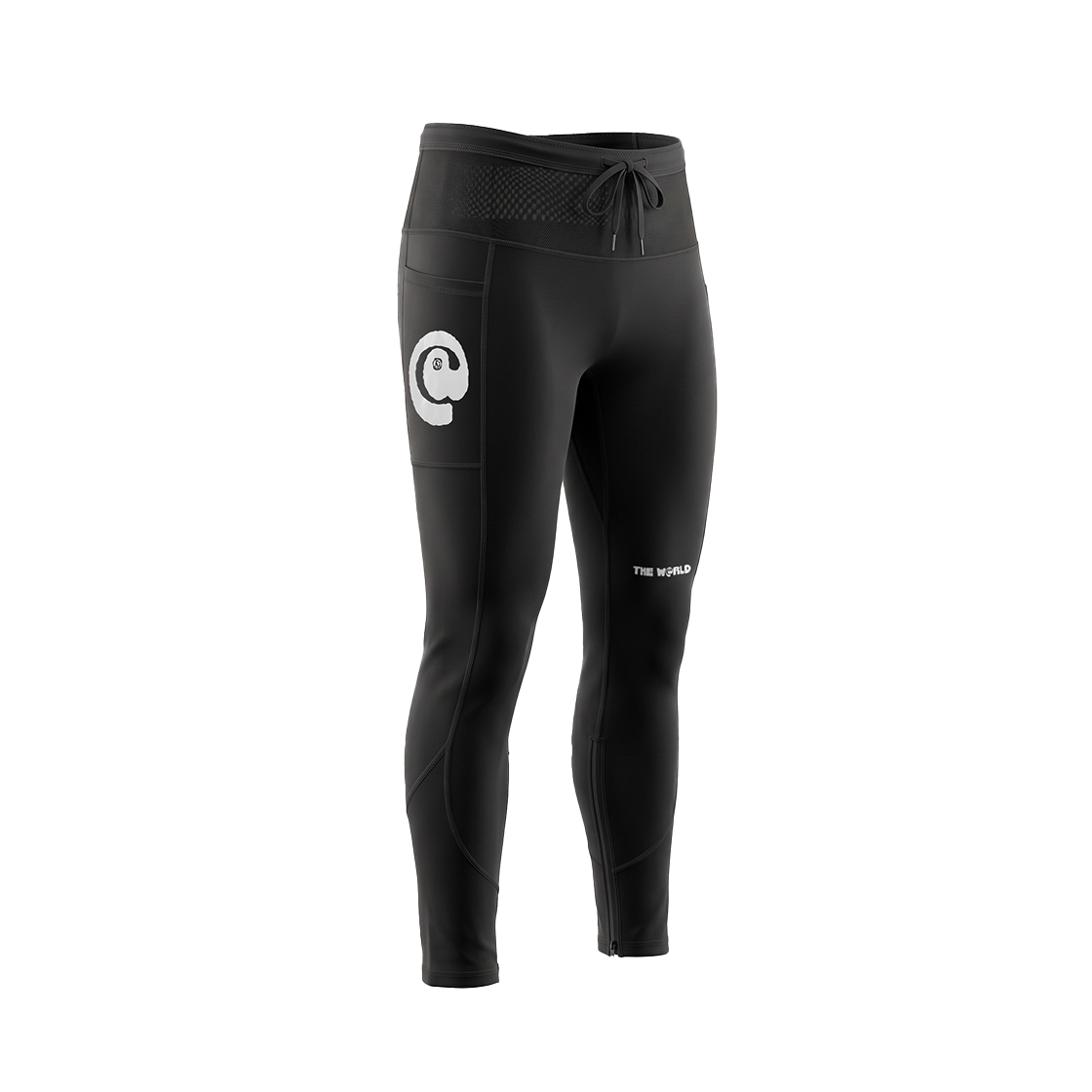 더왈드 앳심볼 러닝 롱 타이즈 블랙(THE WARLD At Symbol Running Long Tights Black)