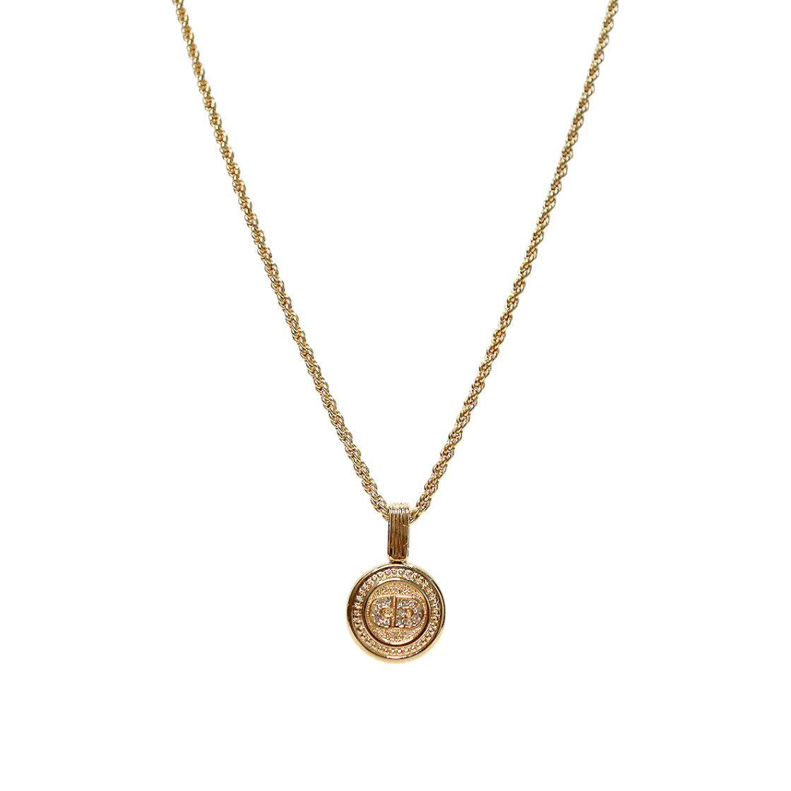 ITJ7KHPCW7CS Dior Circle Crystal CD Necklace