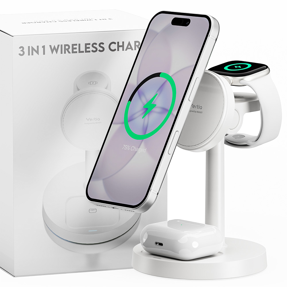 누아트 베르티아 3in1 맥세이프 호환 마그네틱 세로형 무선 충전기(NUART VERTIA 3in1 Magnetic Wireless Charger) - 4