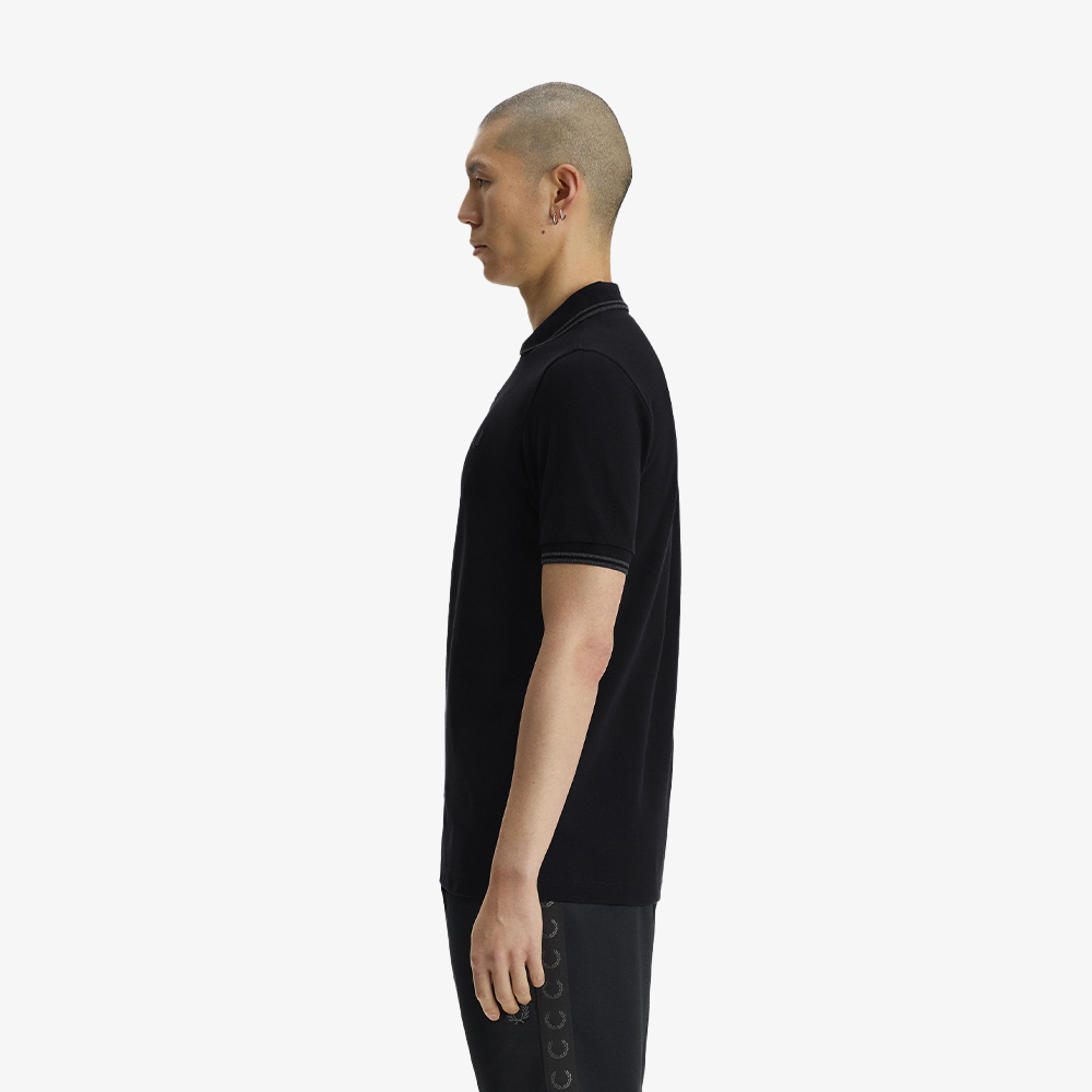 프레드페리 M3600 트윈 팁 프레드페리 셔츠 블랙/리플렉티브블랙(Fred Perry M3600 Twin Tipped Fred Perry Shirt Black/Reflective Black) - 4