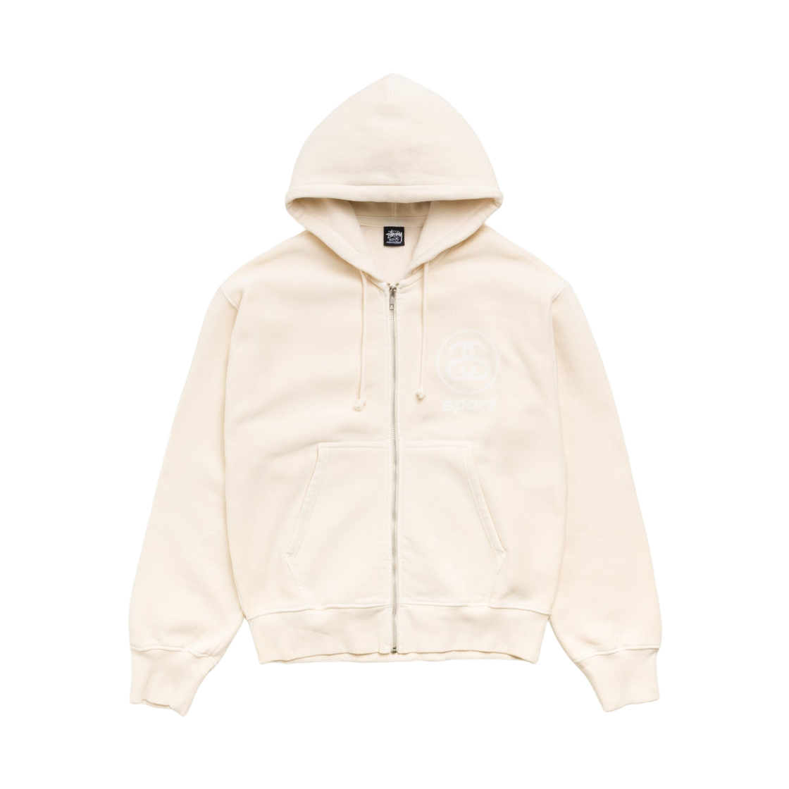 스투시 링크 스포츠 집 후드 가먼트 다이드 본(Stussy Link Sport Zip Hoodie Garment Dyed Bone) - 2