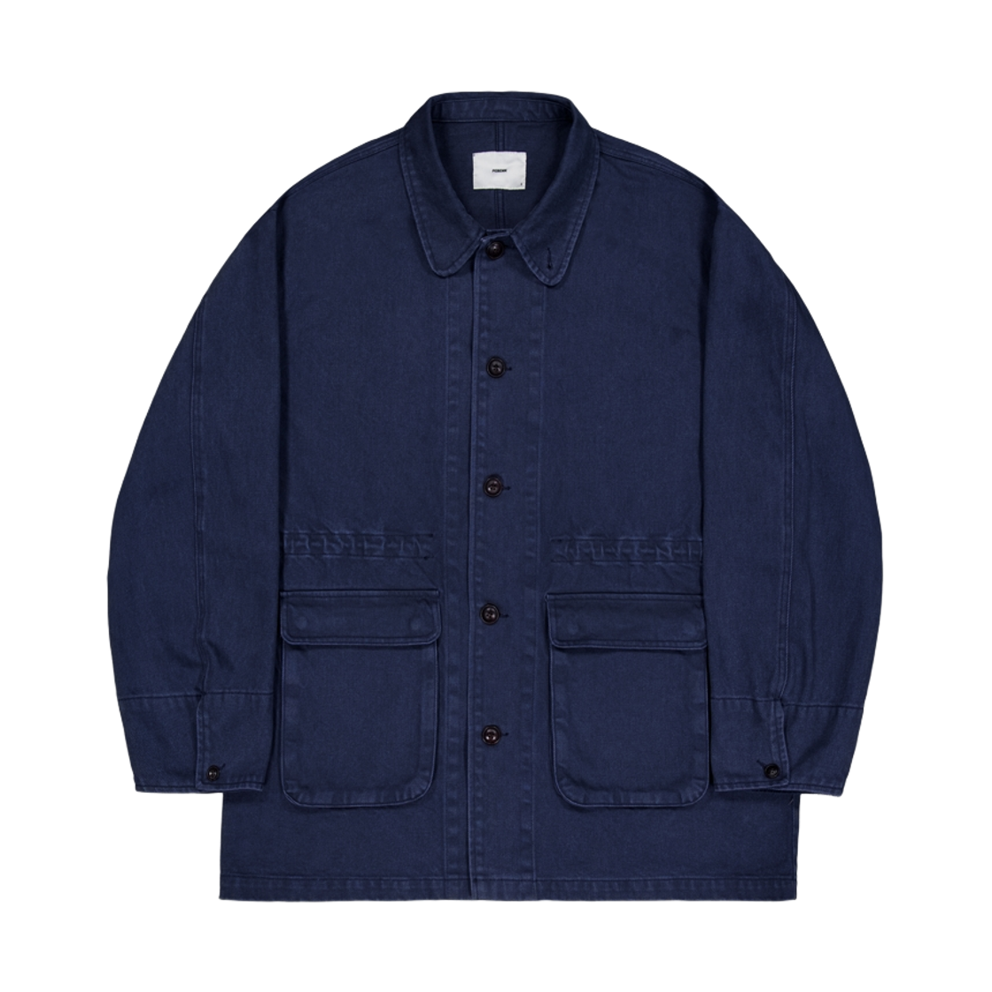 26AW_PRNO_002_NV PERENN Heavy Cotton Hunting Jacket Navy Blue
