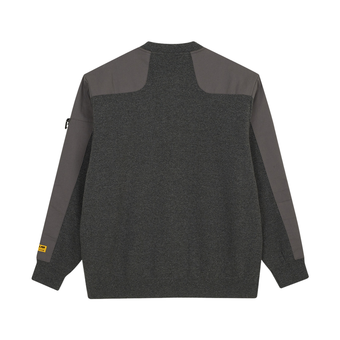 윌비랩 배색 헨리넥 긴팔 니트 그레이(WILLBE LAB Color-Blocked Henley Neck Long Sleeve Knit Grey) - 2