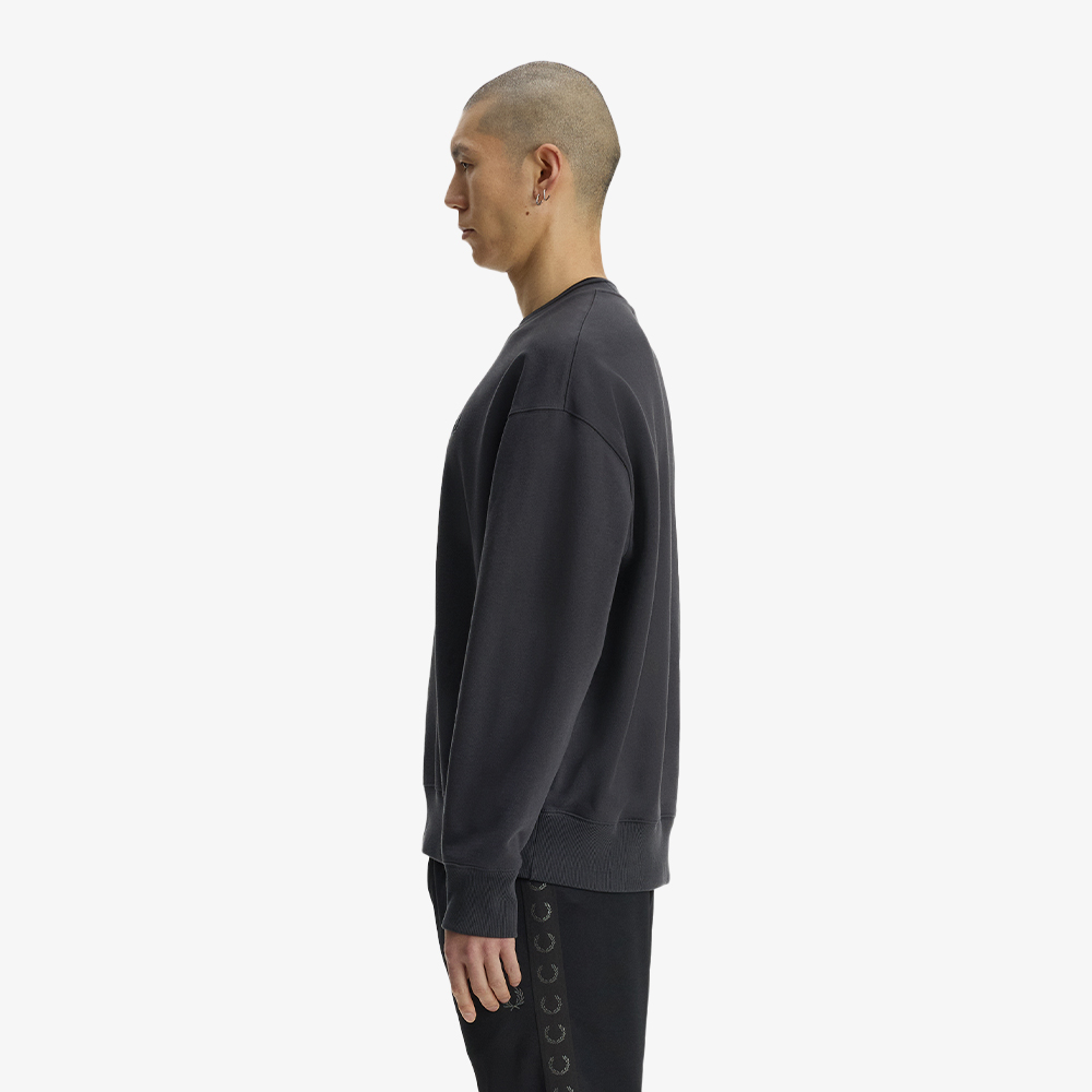 프레드페리 오버사이즈드 팁드 스웻셔츠 앵커그레이(Fred Perry Oversized Tipped Sweatshirt Anchor Grey) - 4