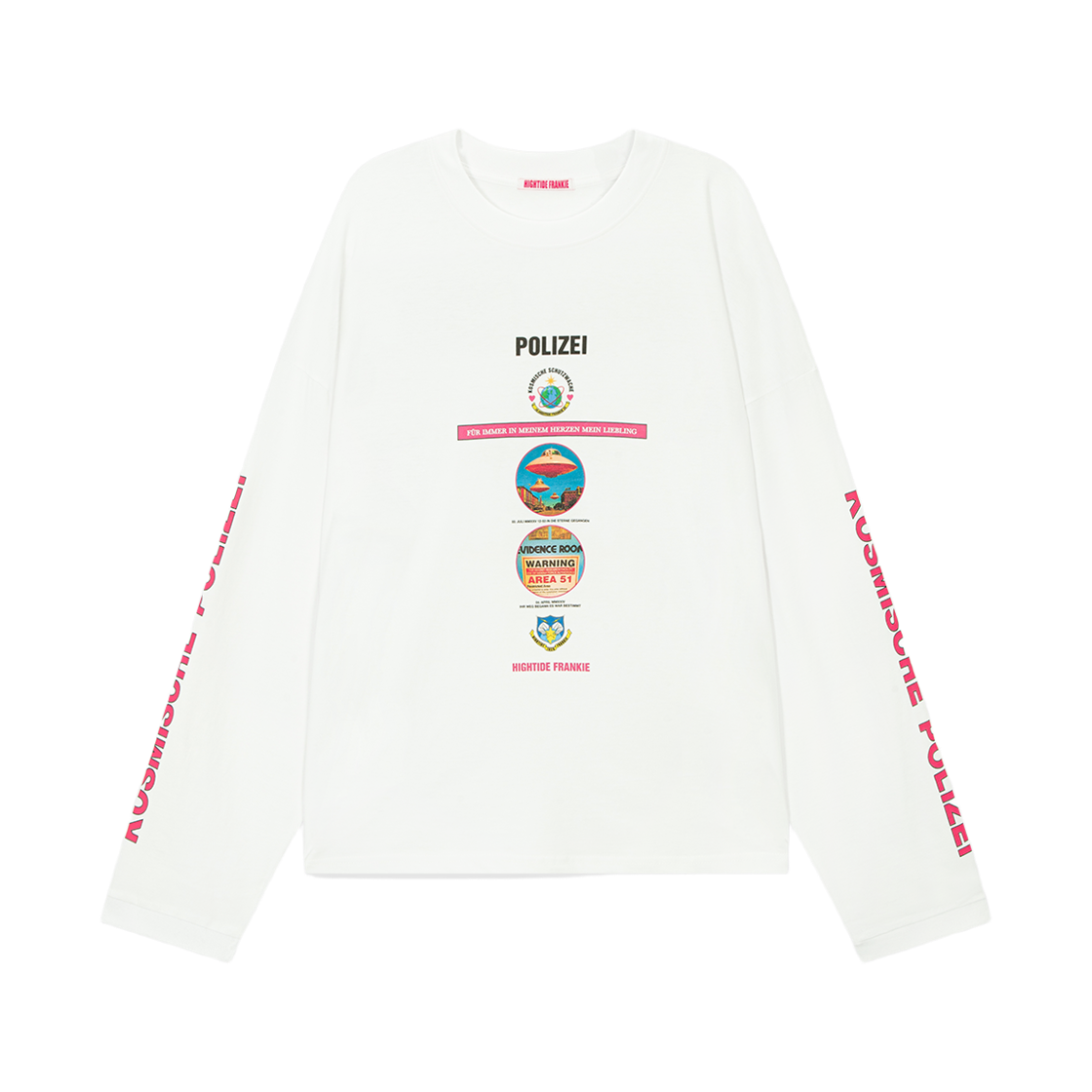 HF26CLT021WT Hightide Frankie Cosmic Police Long Sleeve White