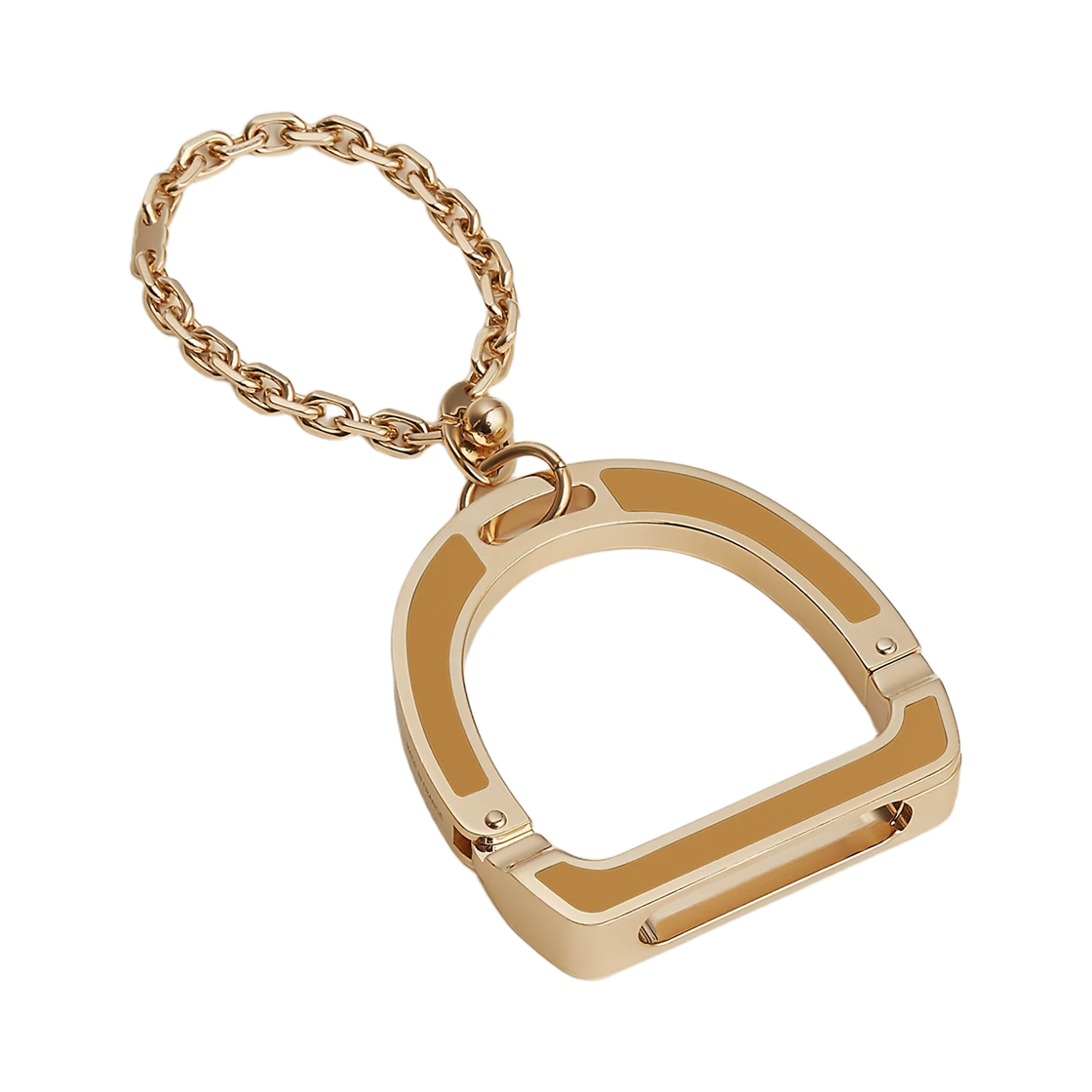 H241040G4B Hermes Ideal Glove Clip Lacquered Metal & Permabrass Biscuit