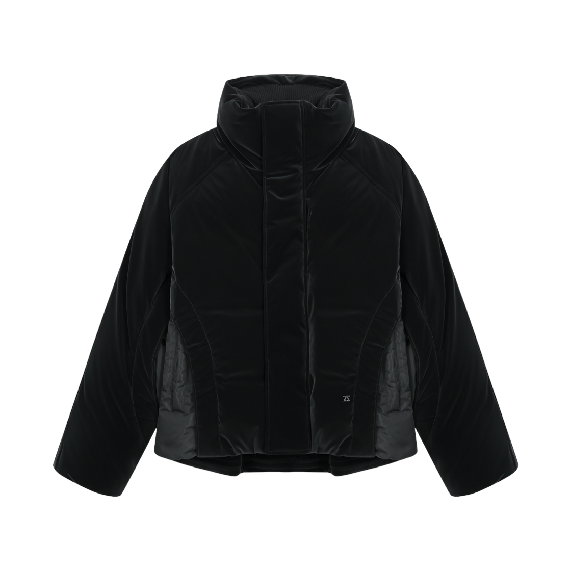 ZI6JP604BK ZIOSONGZIO High Glossy High Neck Short Down Jumper Black