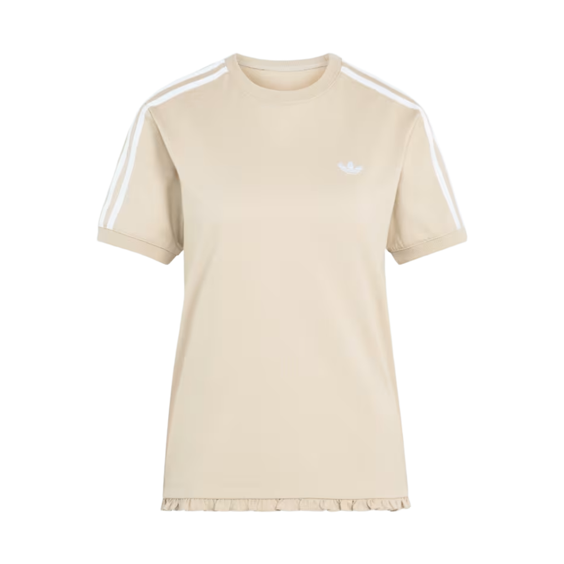 LG4315 (W) Adidas 3-Stripes Pleated T-Shirt Khaki Three - KR Sizing