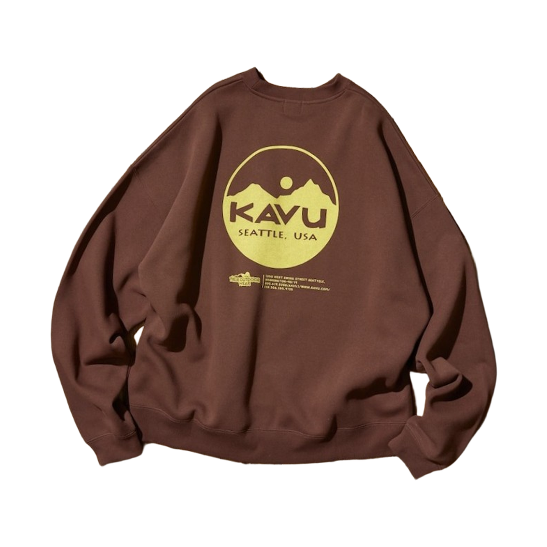 프릭스 스토어 x 카부 스페셜 에디션 서클 로고 스웨트셔츠 브라운(Freak's Store x Kavu Special Edition Circle Logo Sweatshirt Brown)