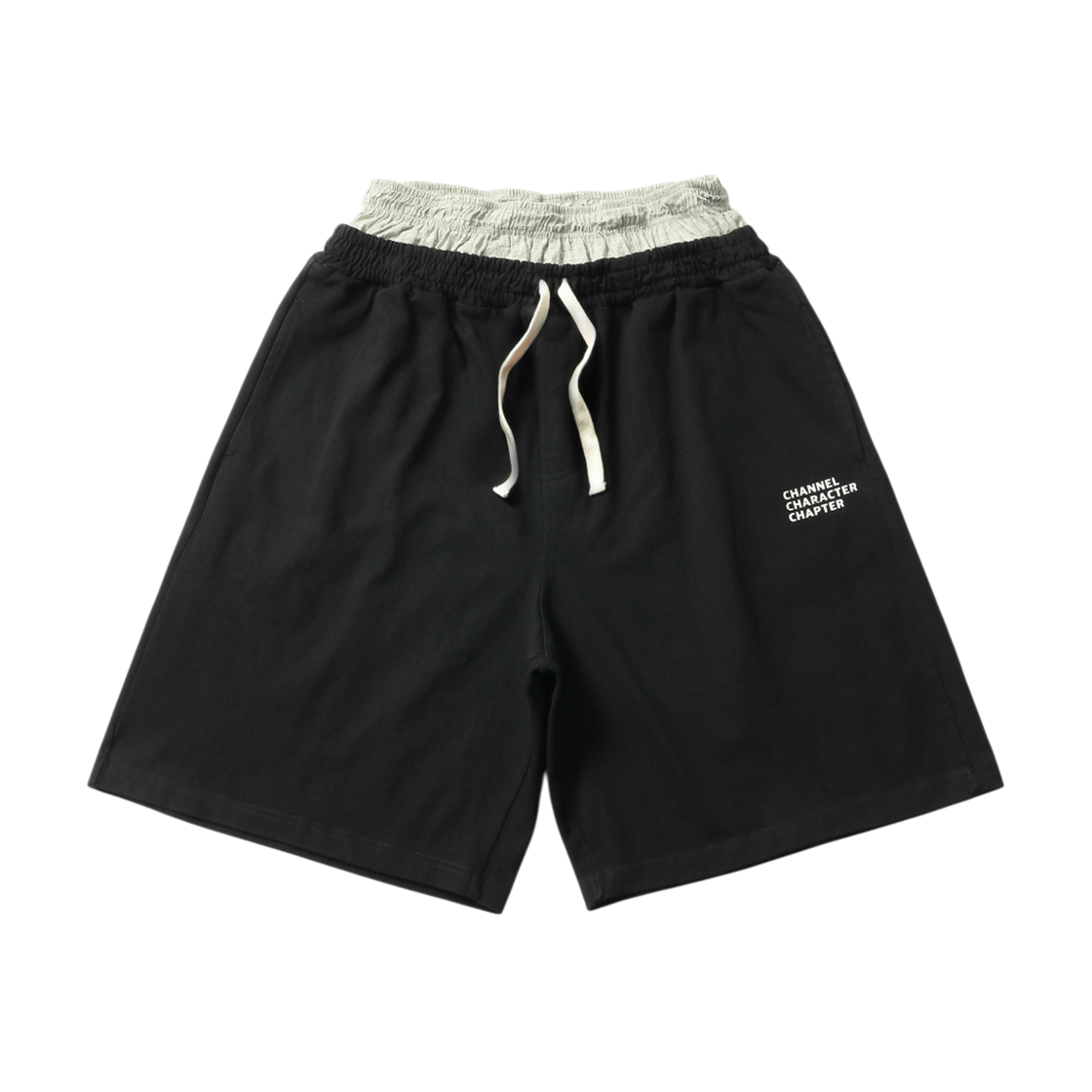 CH26SS33 CH. 404 Boxer Layered Bermuda Pants Black