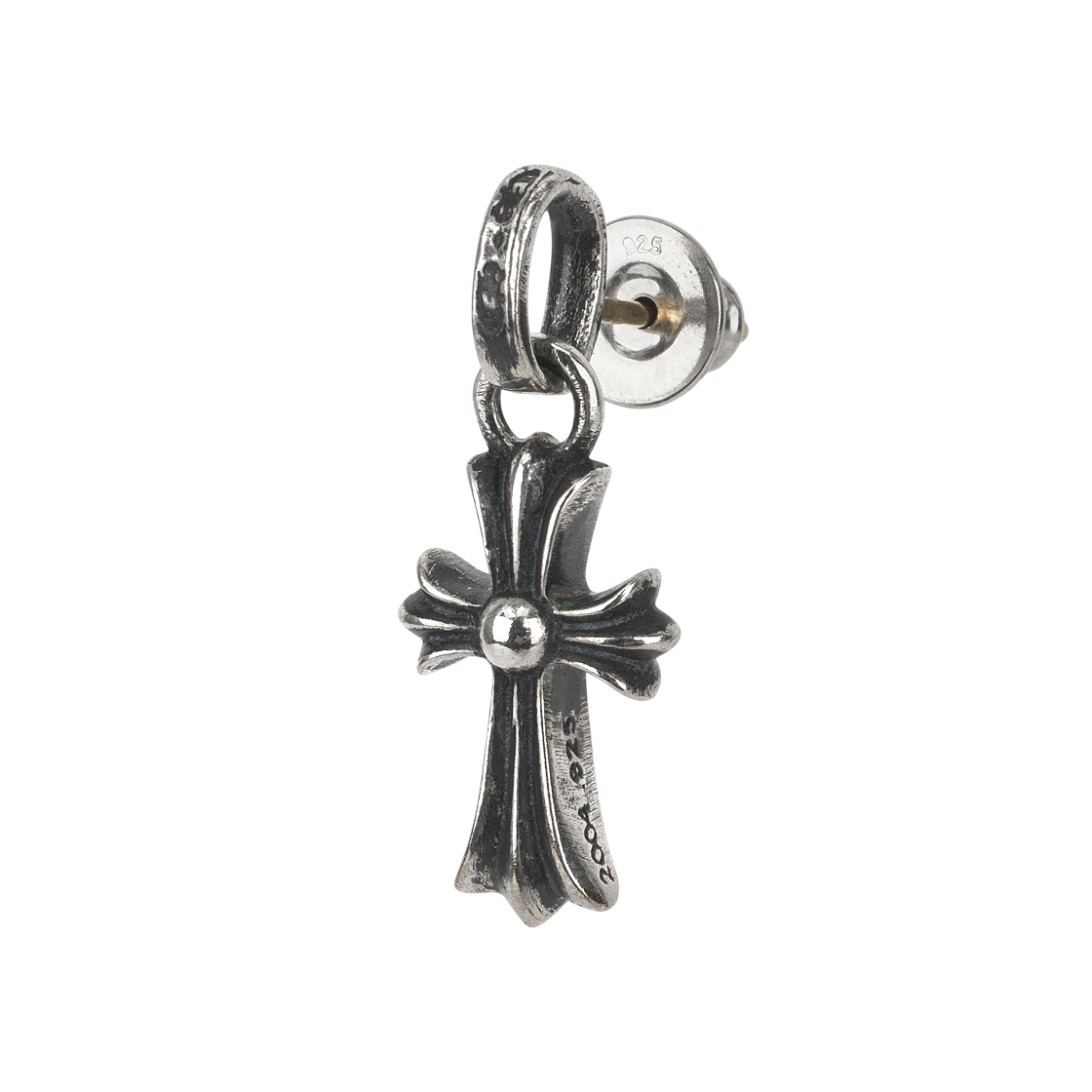 - Chrome Hearts CH Cross Baby Fat Earring Silver