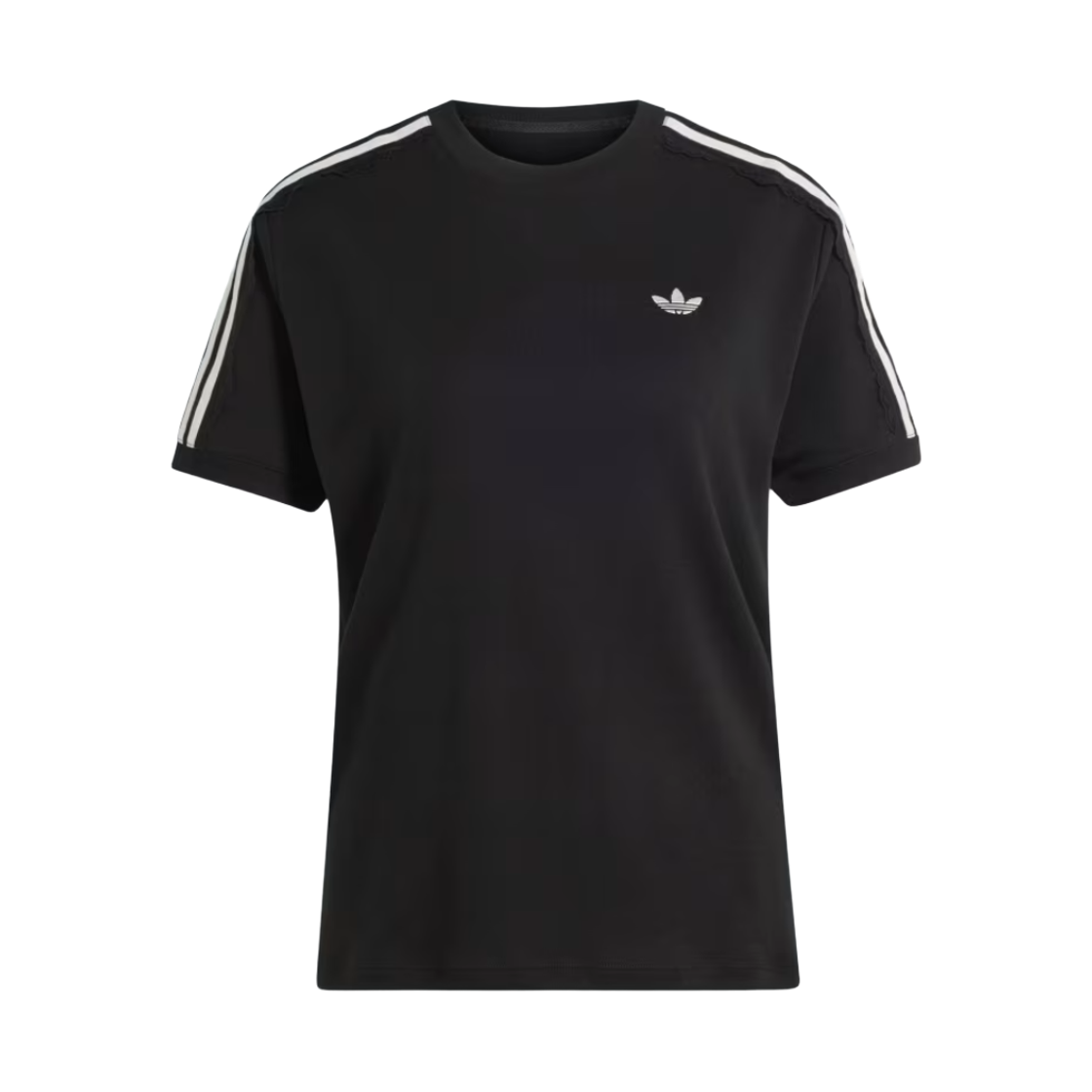 LG4263 (W) Adidas 3-Stripes Lace T-Shirt Black - KR Sizing