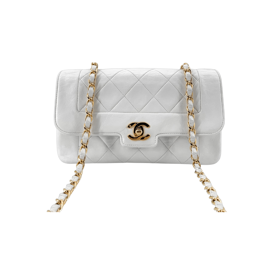 IT8EMQDJGRG6 Chanel Diana Lambskin Gold Shoulder Bag