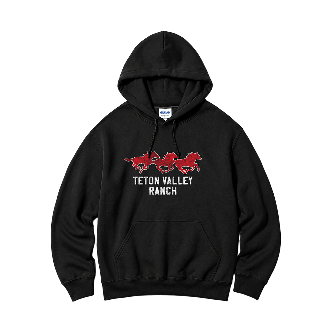 길단 X 빈티지 컬렉션 테톤밸리 후드 티셔츠 블랙(Gildan x Vintage Collection TETON VALEY Hooded Sweatshirt Black)